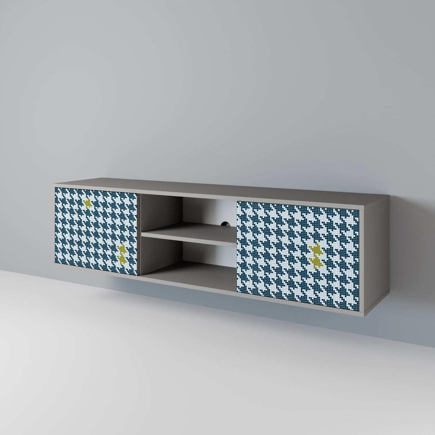 OUT OF CONTEXT 2-Door TV Stand in Grey Finish