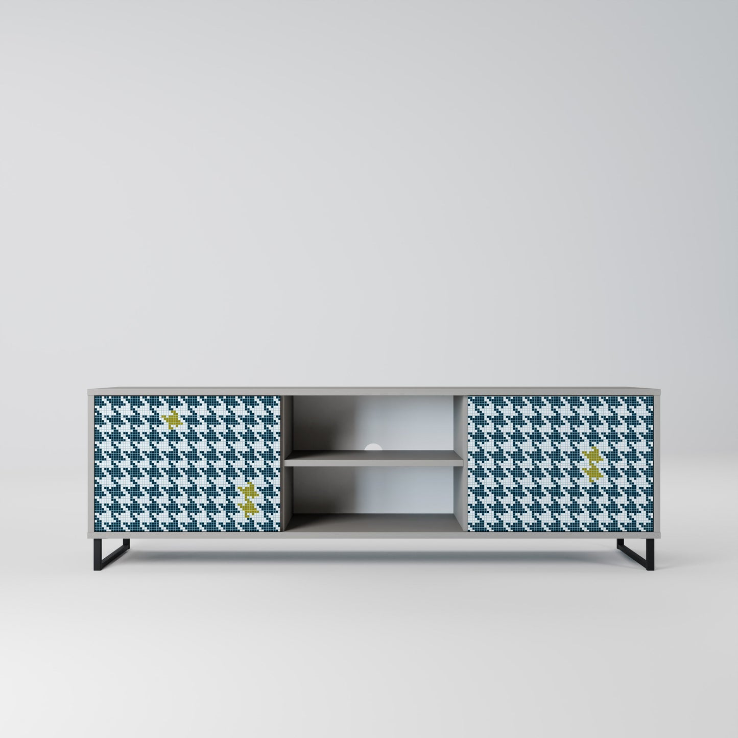 OUT OF CONTEXT 2-Door TV Stand in Grey Finish