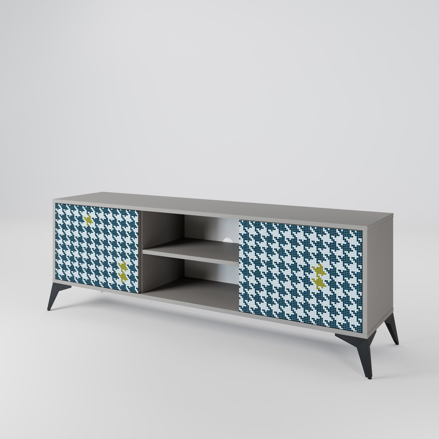 OUT OF CONTEXT 2-Door TV Stand in Grey Finish