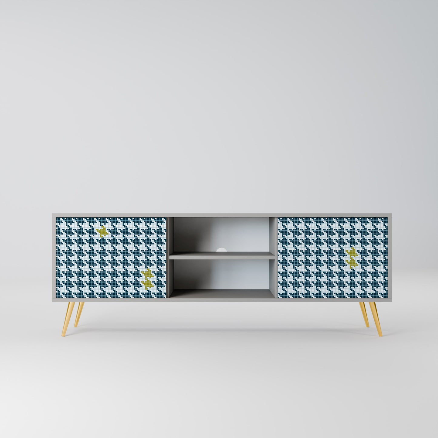 OUT OF CONTEXT 2-Door TV Stand in Grey Finish