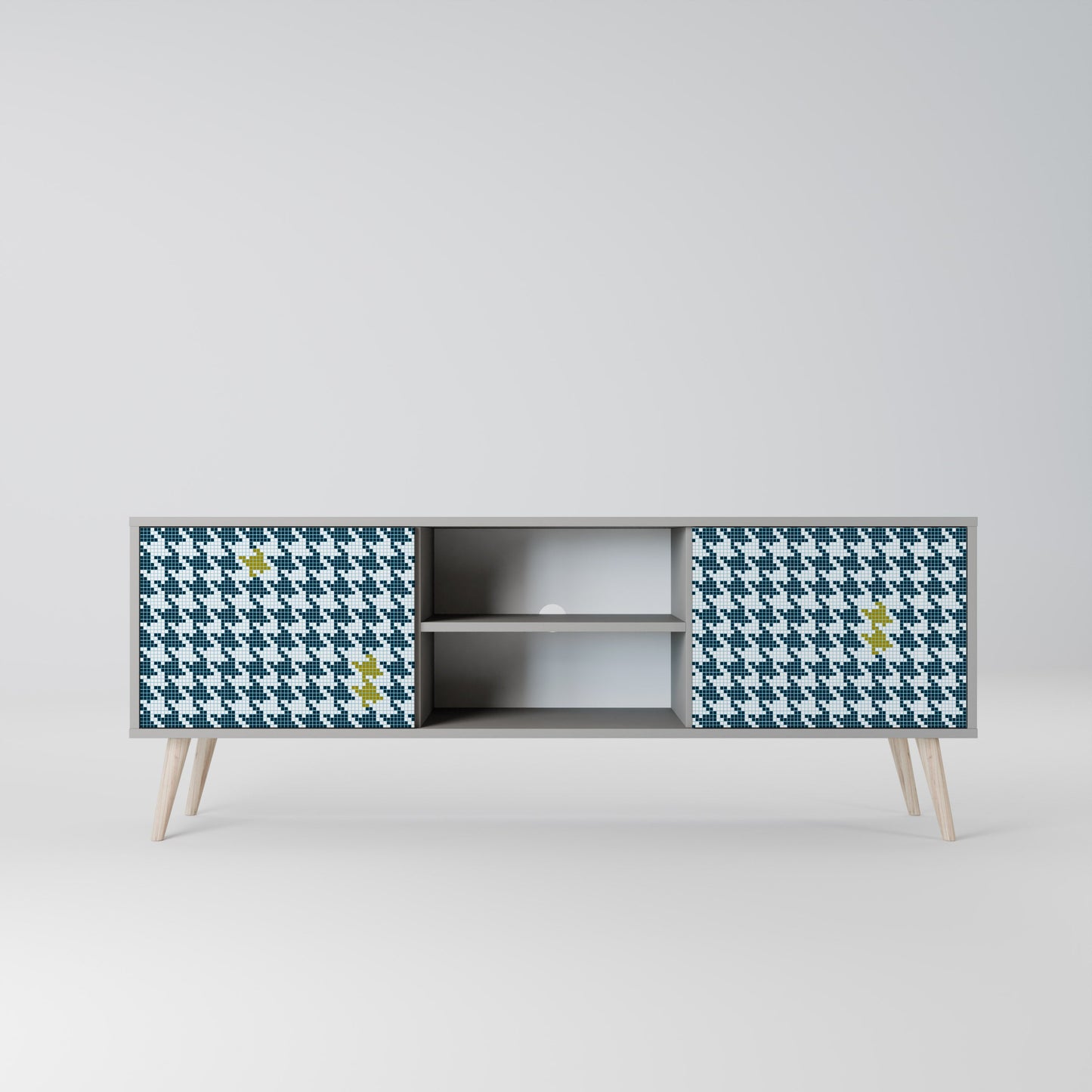 OUT OF CONTEXT 2-Door TV Stand in Grey Finish