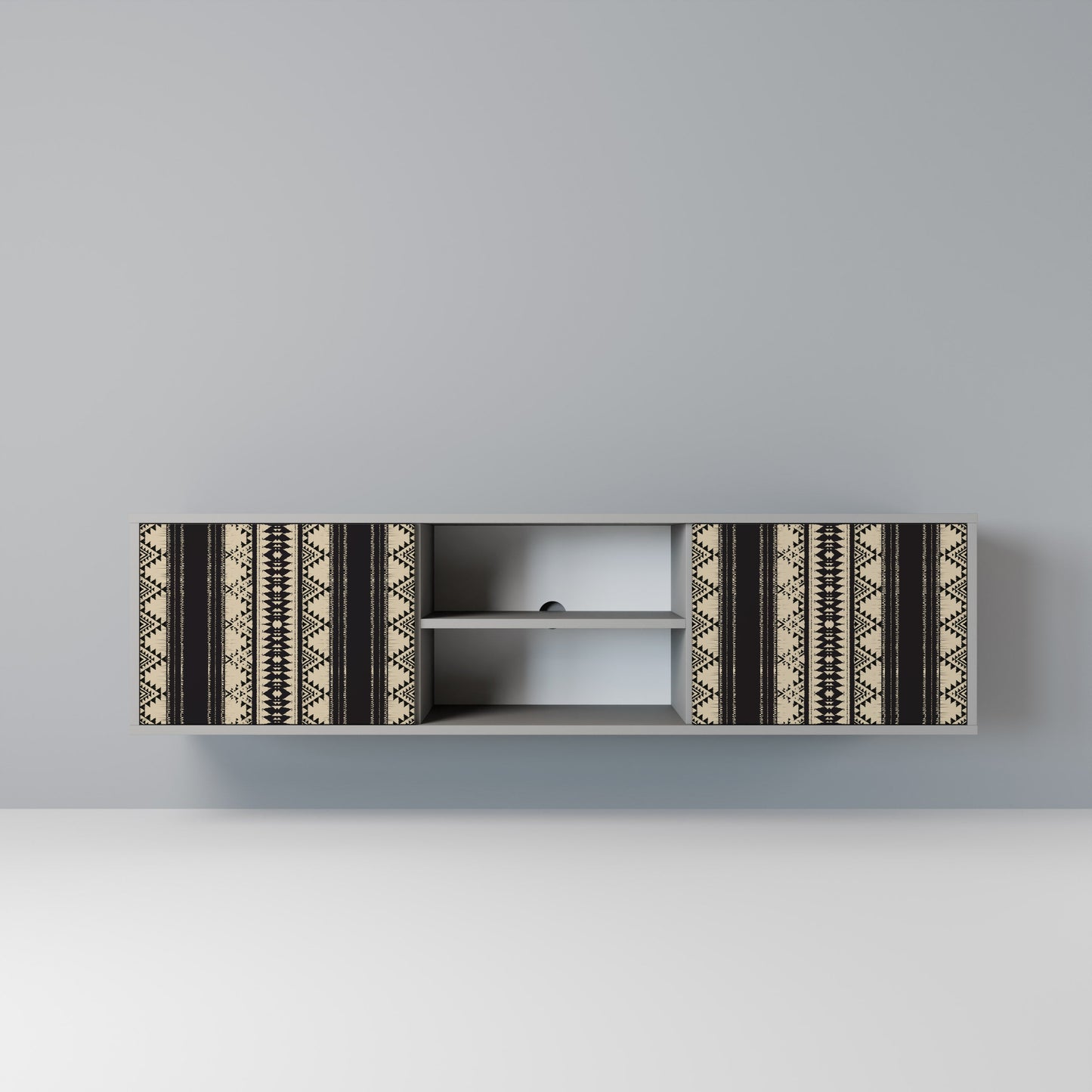 AZTEC 2-Door TV Stand in Grey Finish
