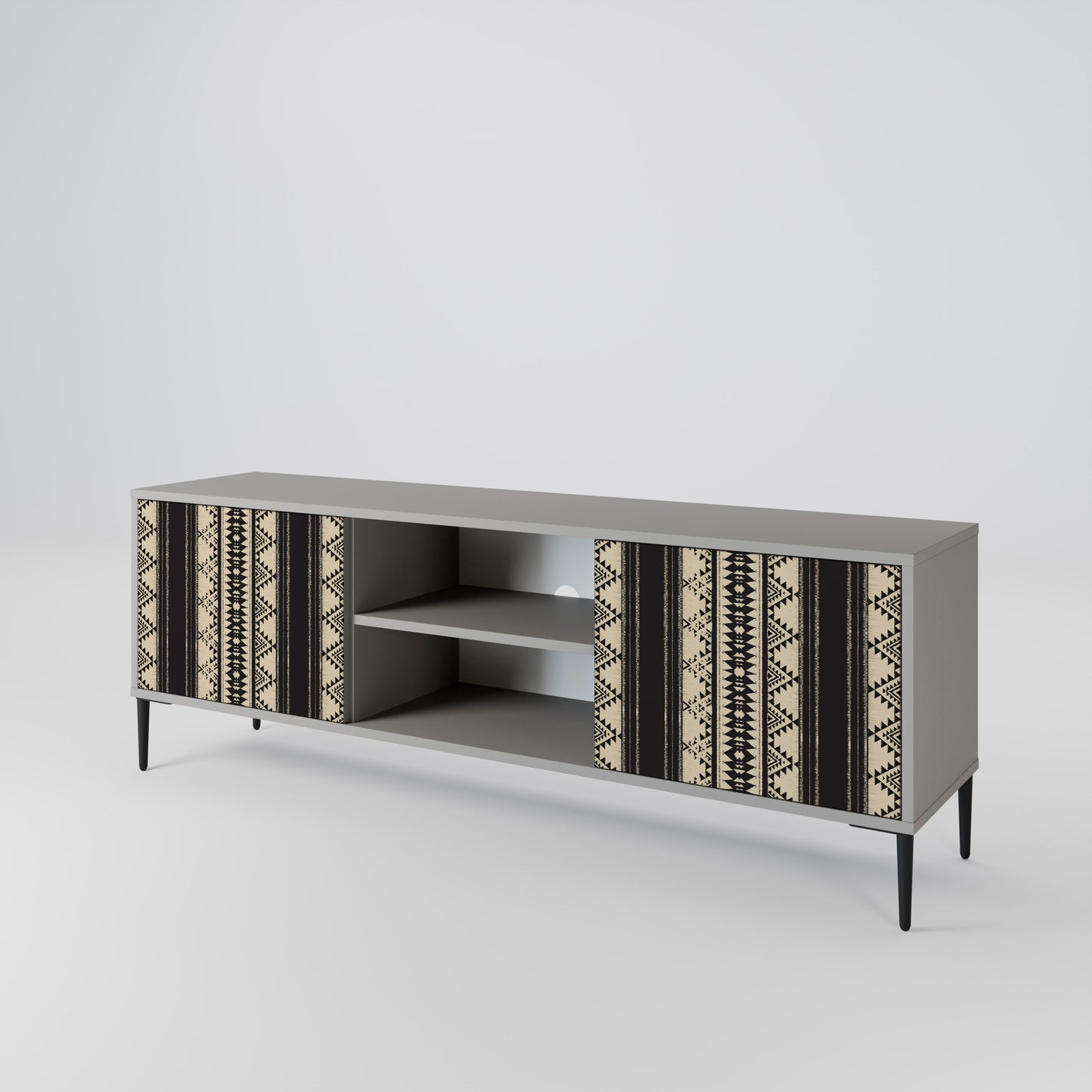 AZTEC 2-Door TV Stand in Grey Finish