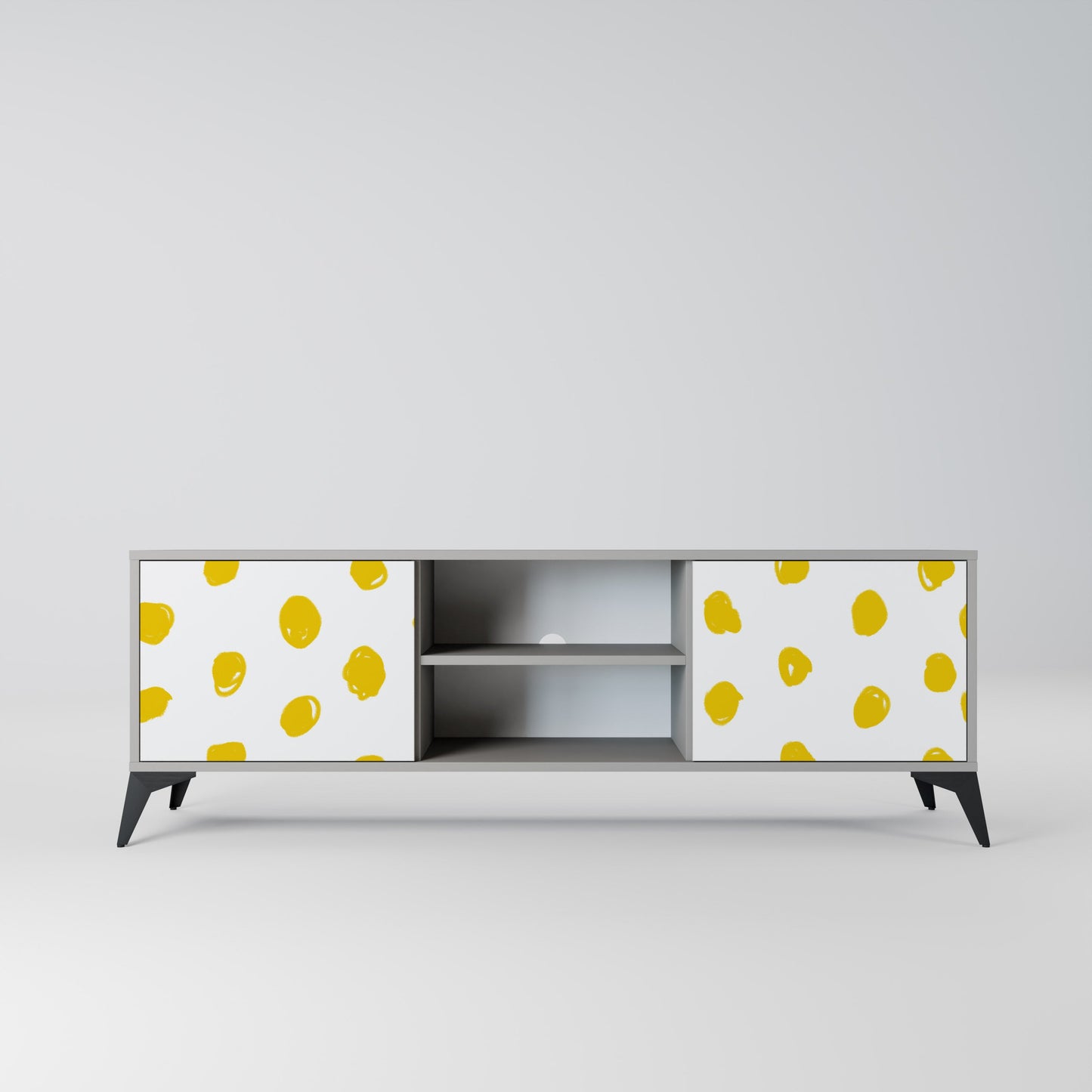 RADIANT REVERIE 2-Door TV Stand in Grey Finish