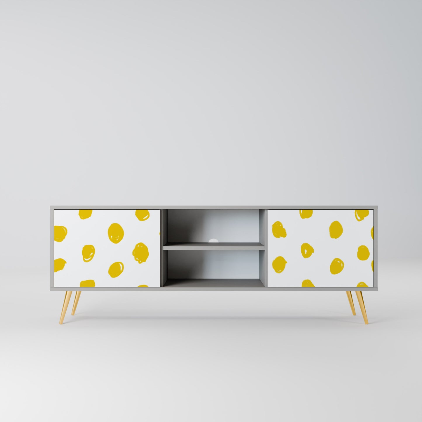 RADIANT REVERIE 2-Door TV Stand in Grey Finish
