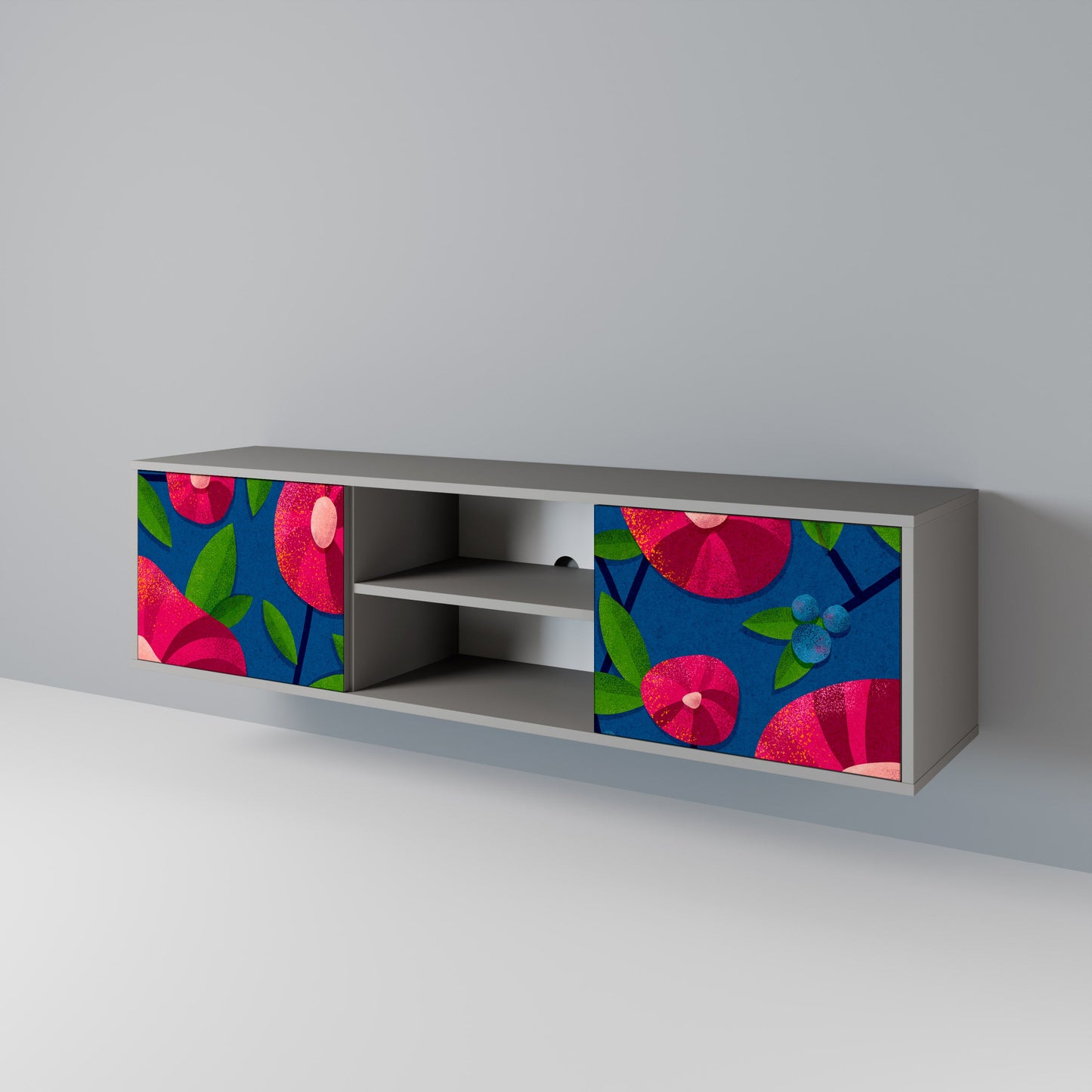 SPRING THOUGHTS 2-Door TV Stand in Grey Finish