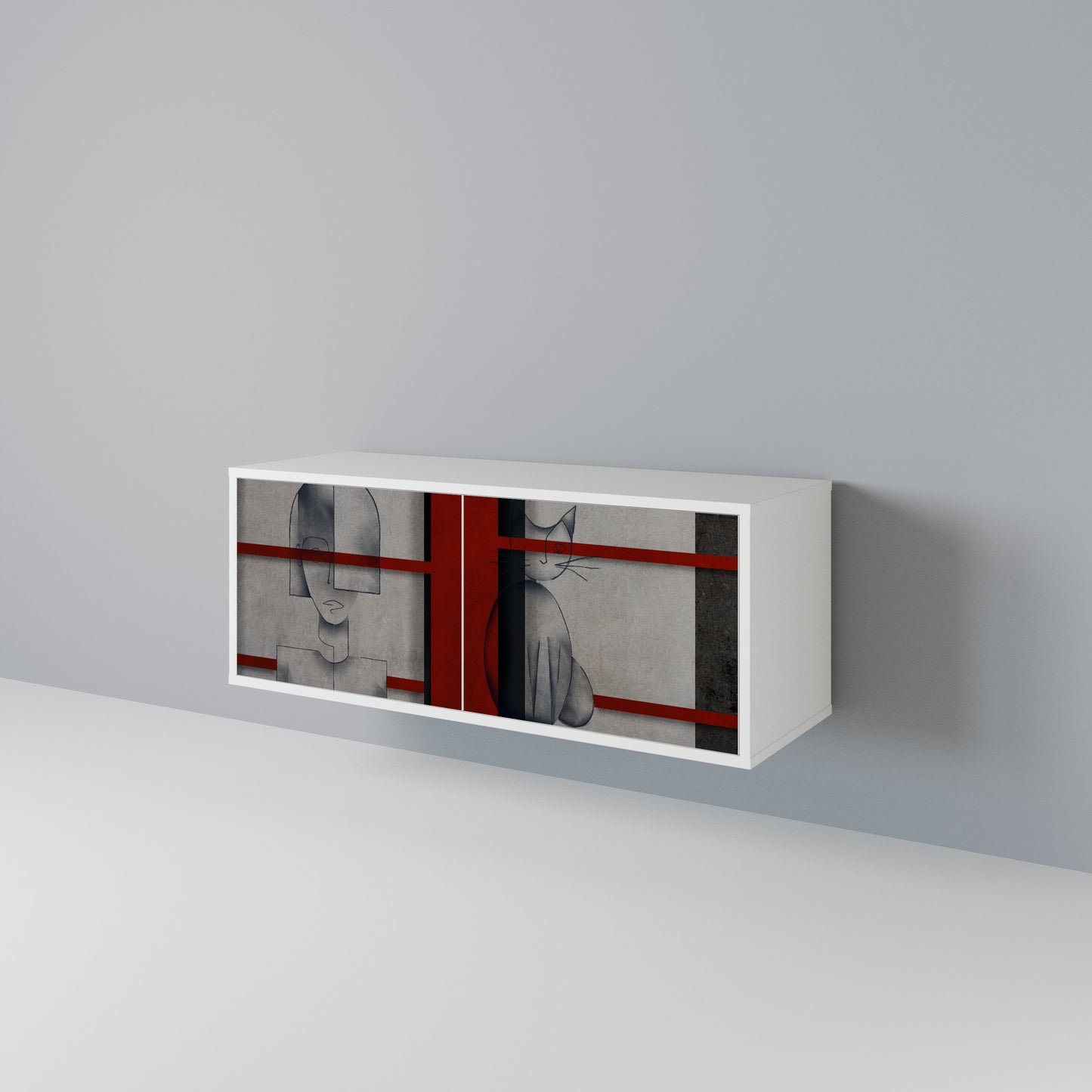 GRAY FIGURES Mobile TV Compatto a 2 Ante