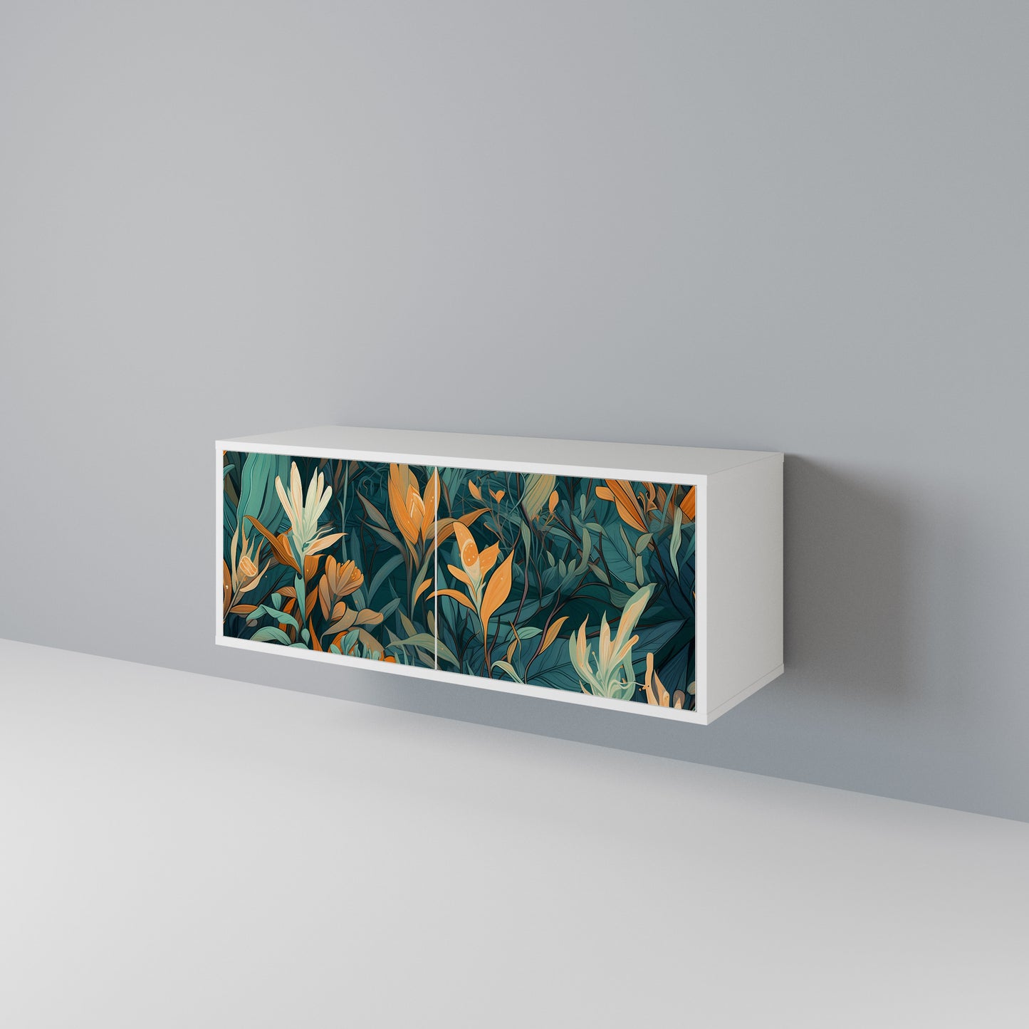 FLORAL SERENITY Mobile TV Compatto a 2 Ante