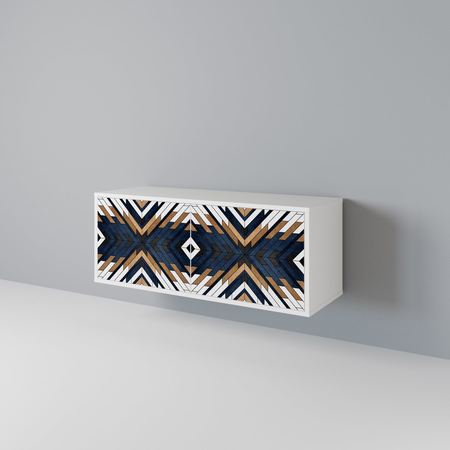 ARTFUL GEOMETRY Mobile TV Compatto a 2 Ante