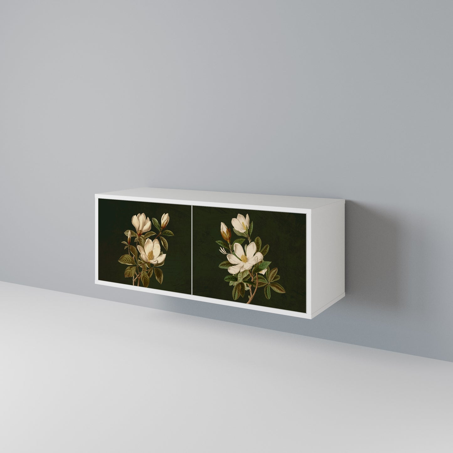 FLORAL NOIR Mobile TV Compatto a 2 Ante