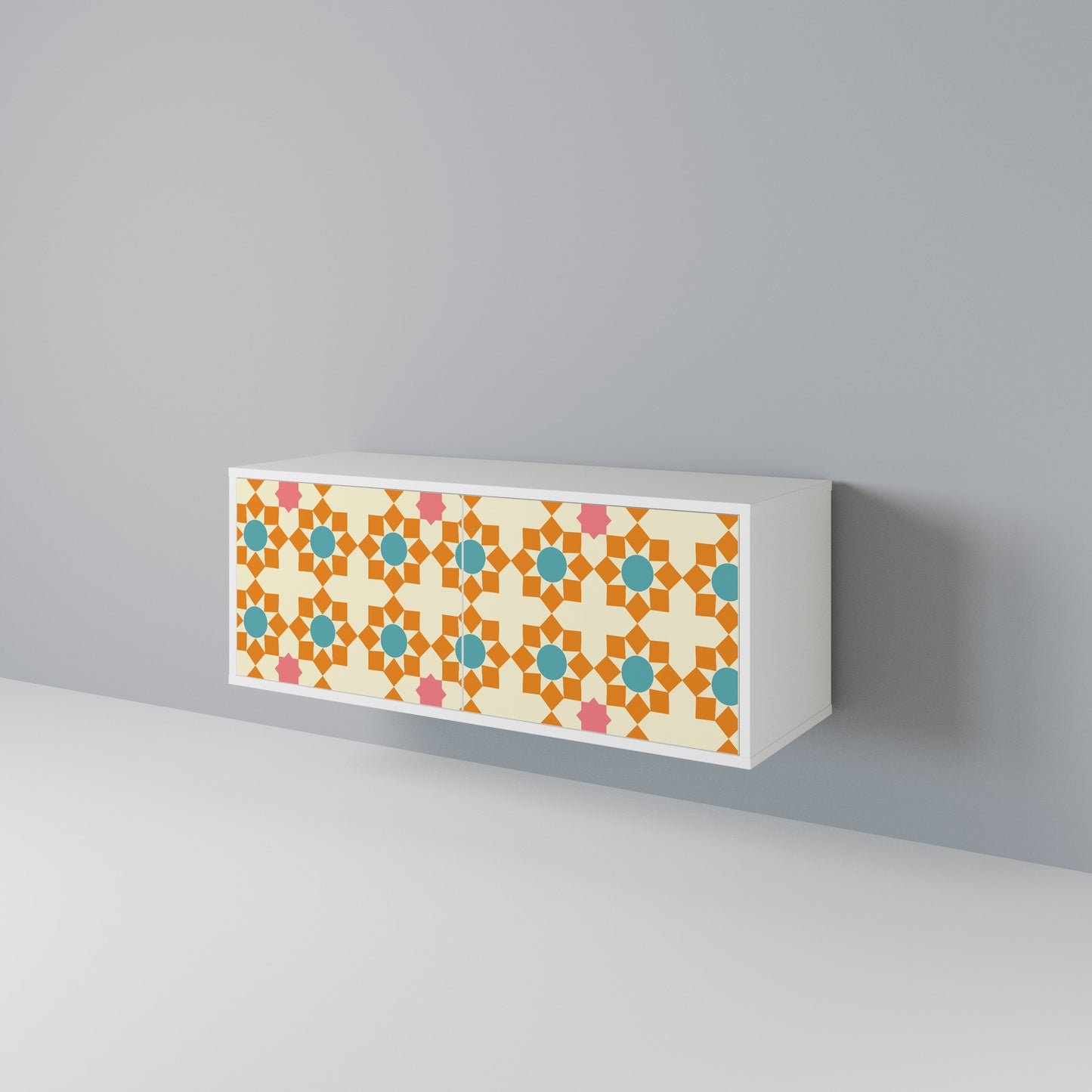 FLORAL DECOR Mobile TV Compatto a 2 Ante