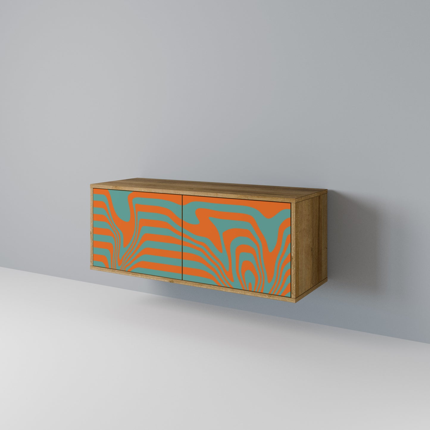 LINE COLLAPSE Compact 2-Door TV Cabinet