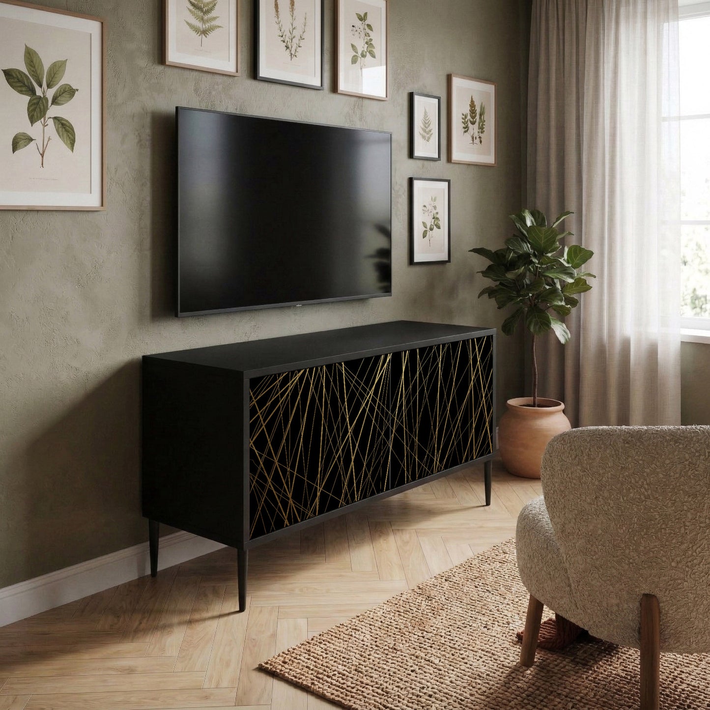 BRIGHT MESH Mobile TV Compatto a 2 Ante
