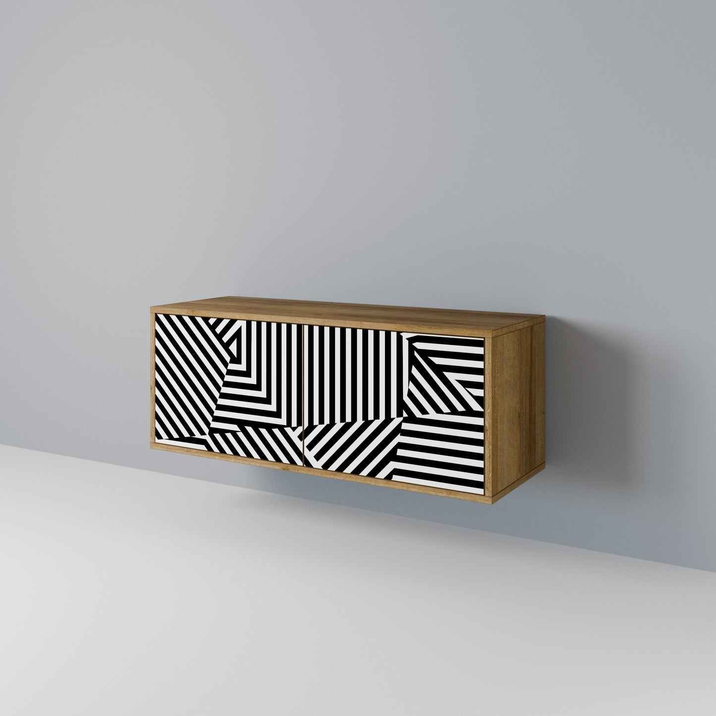 ILLUSIONARY LATTICE Compact 2-Door TV Cabinet