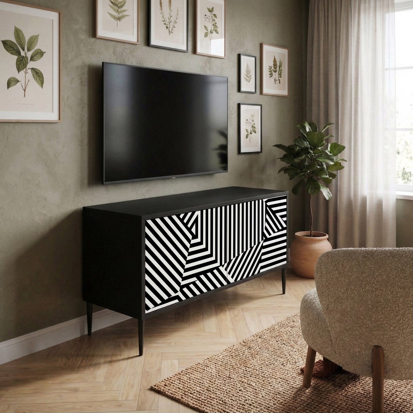 ILLUSIONARY LATTICE Mobile TV Compatto a 2 Ante
