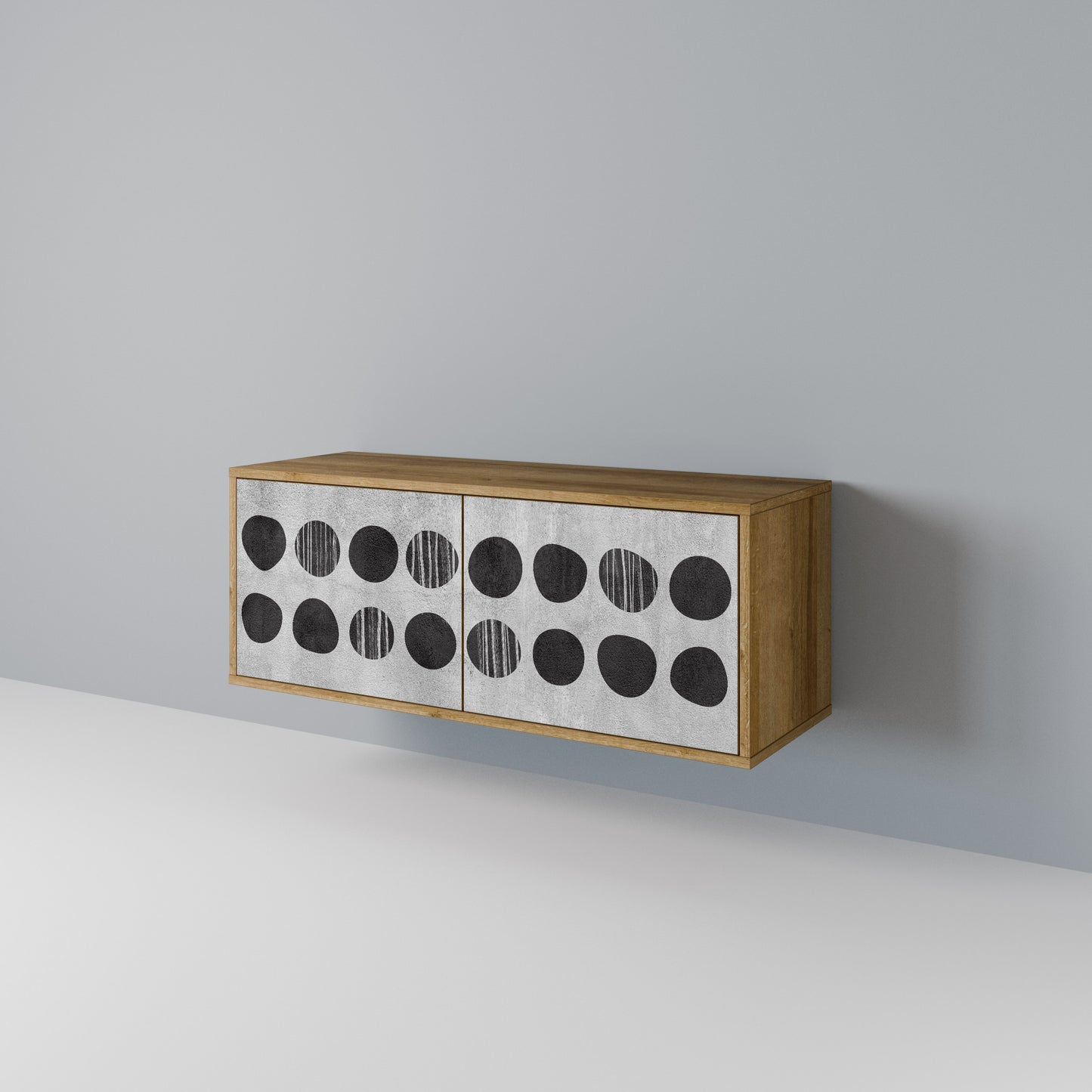 GHOSTLY GRADIENTS Compact 2-Door TV Cabinet