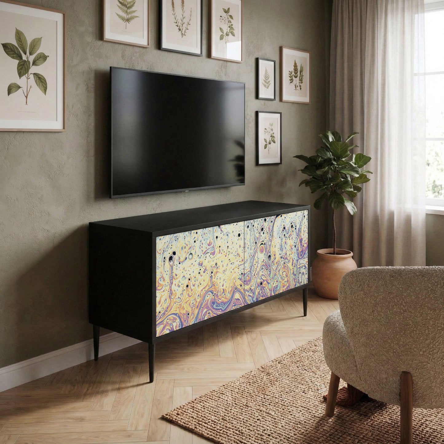 MOSAIC OF COLORS Mobile TV Compatto a 2 Ante