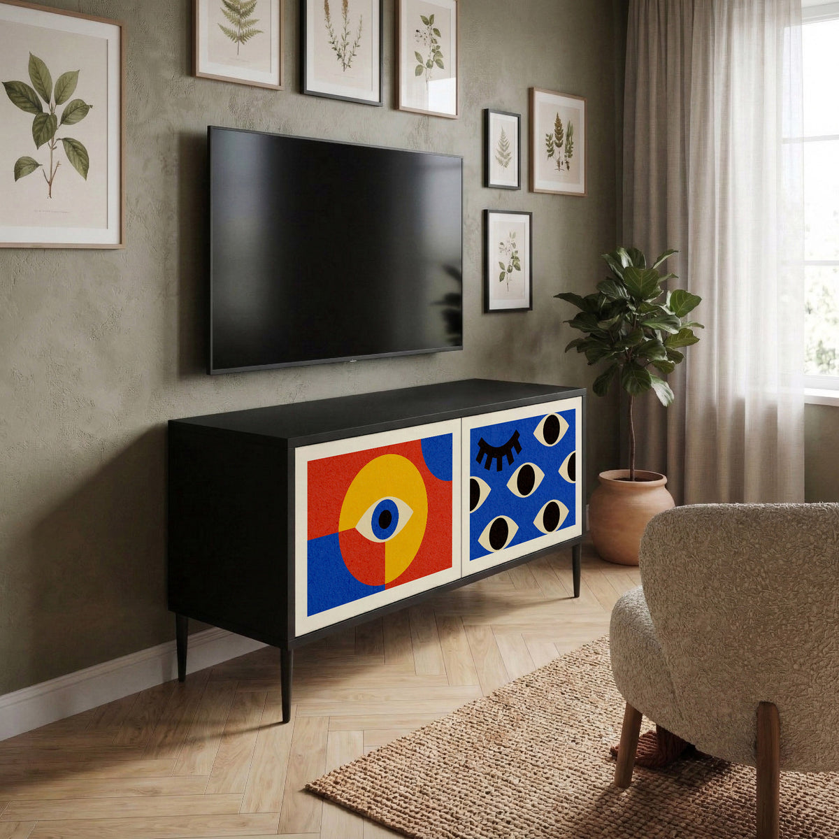 GEOMETRIC EYES Mobile TV Compatto a 2 Ante