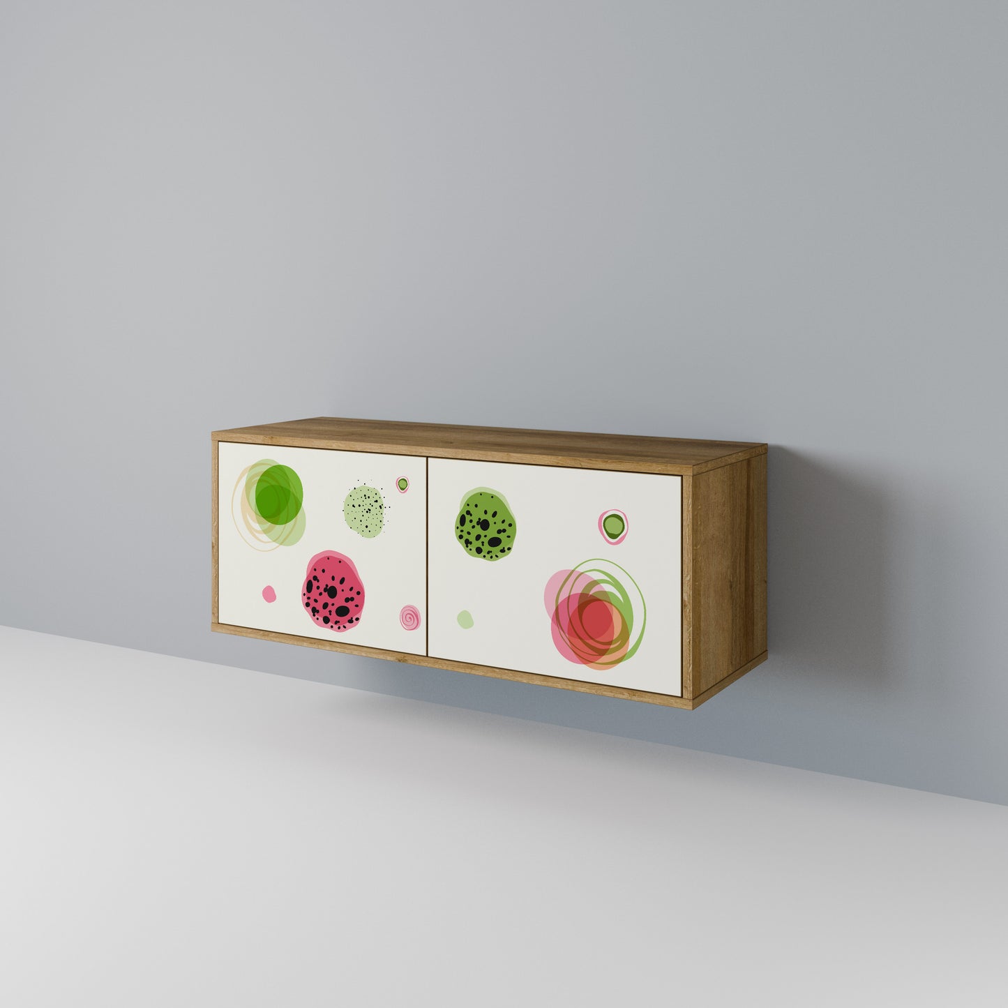 COLORFUL COSMOS Compact 2-Door TV Cabinet