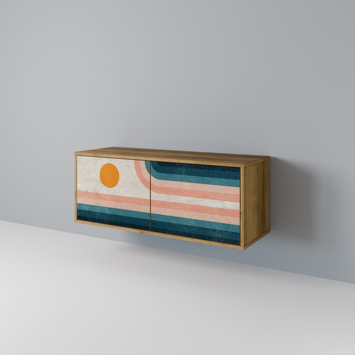 TWO HALVES Compact 2-Door TV Cabinet