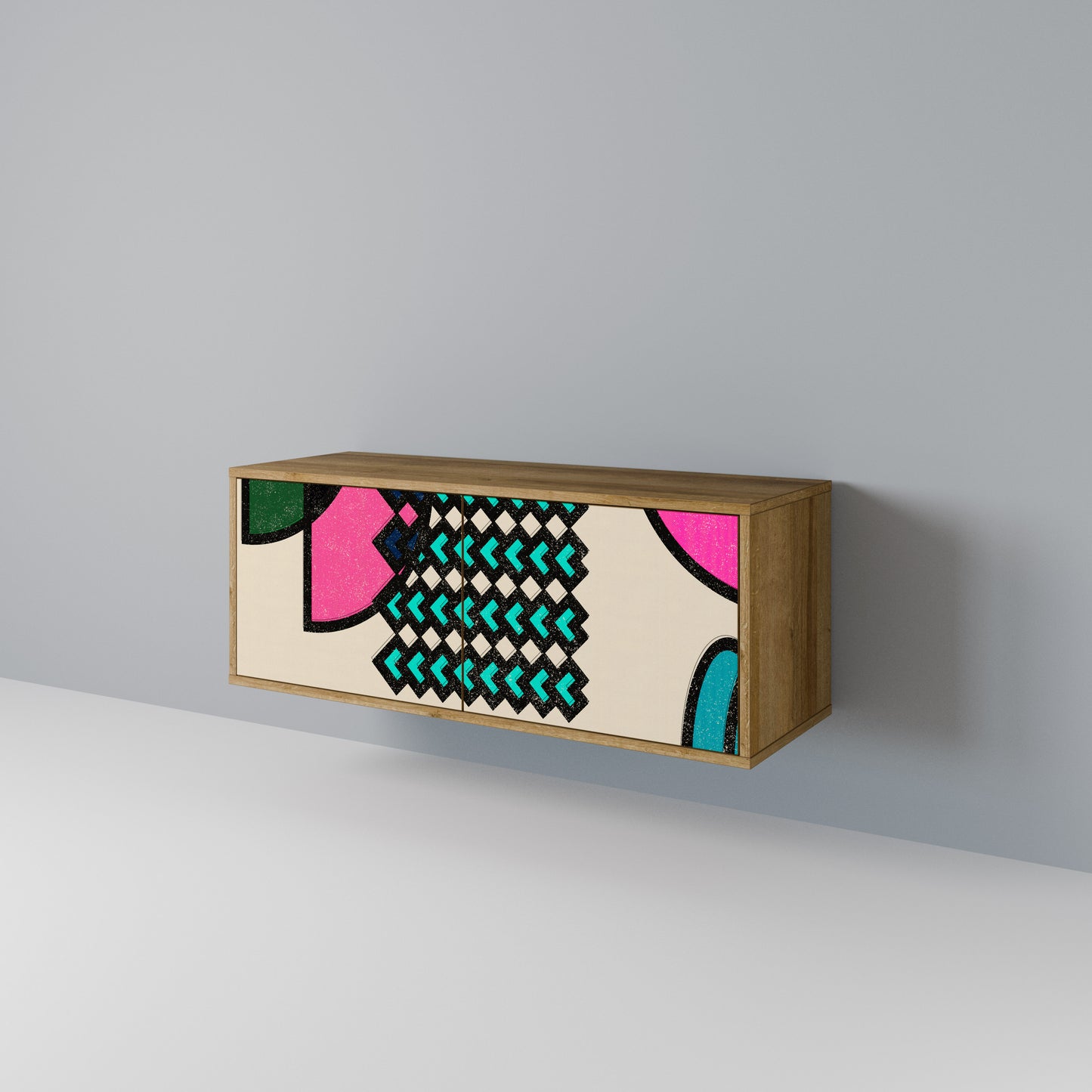 GEOMETRIC RHAPSODY Compact 2-Door TV Cabinet