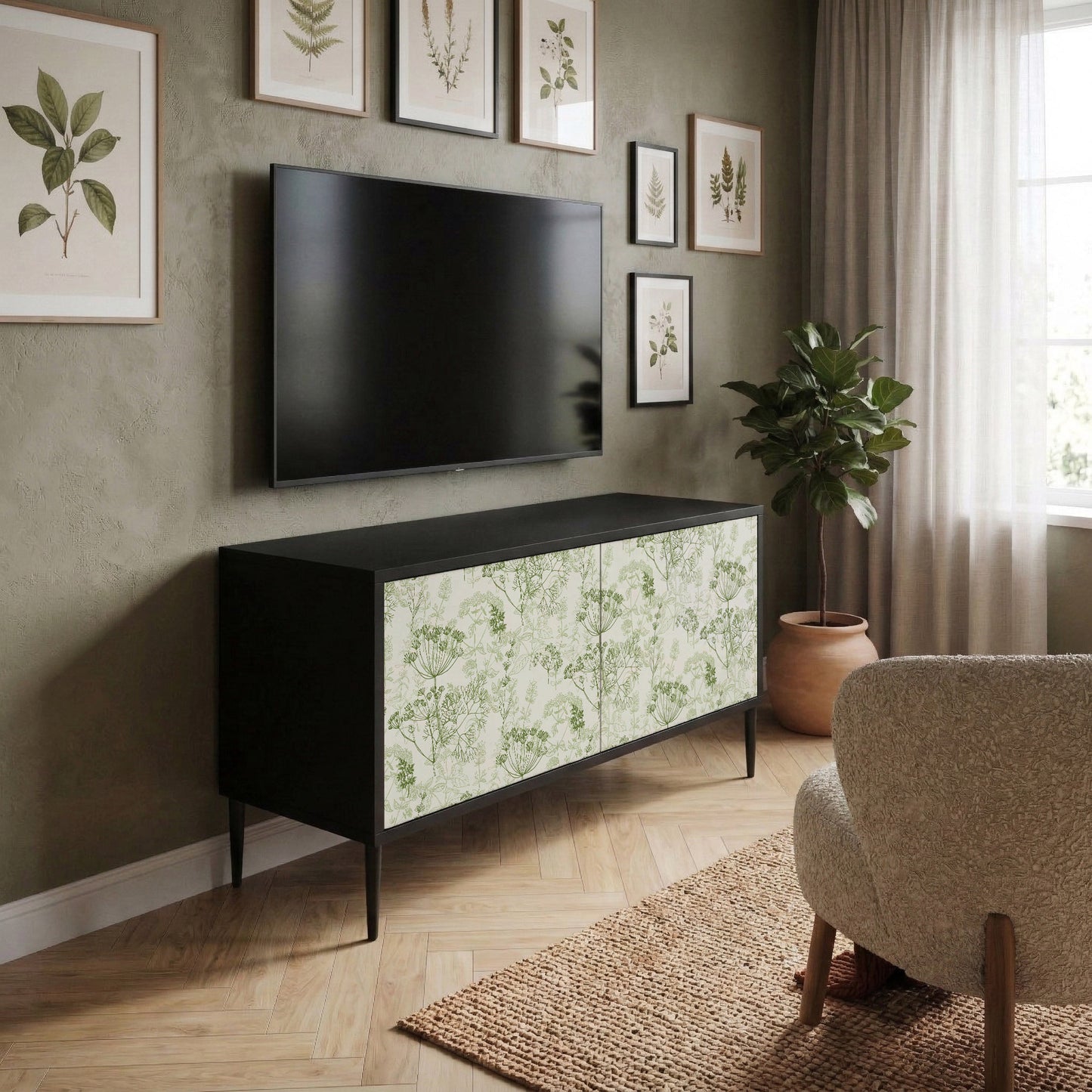 FENNEL BALDACHIN Mobile TV Compatto a 2 Ante