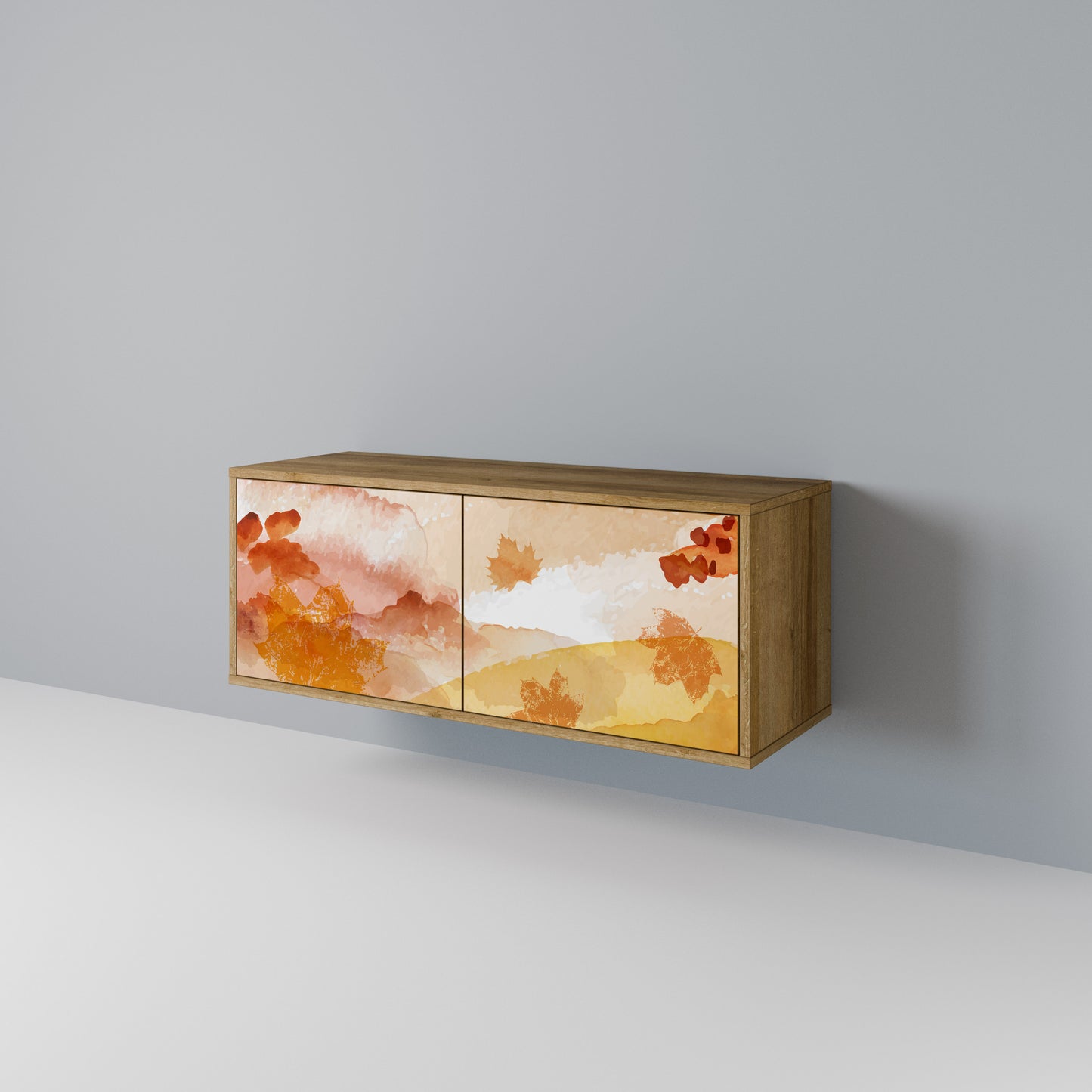 TRACES OF AUTUMN Compact 2-Door TV Cabinet