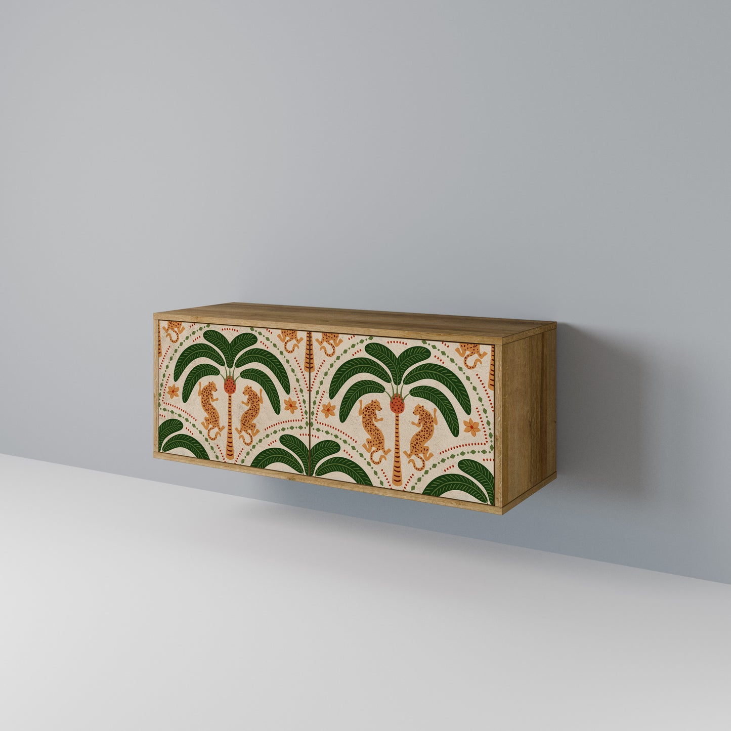 DANCING PREDATORS Compact 2-Door TV Cabinet