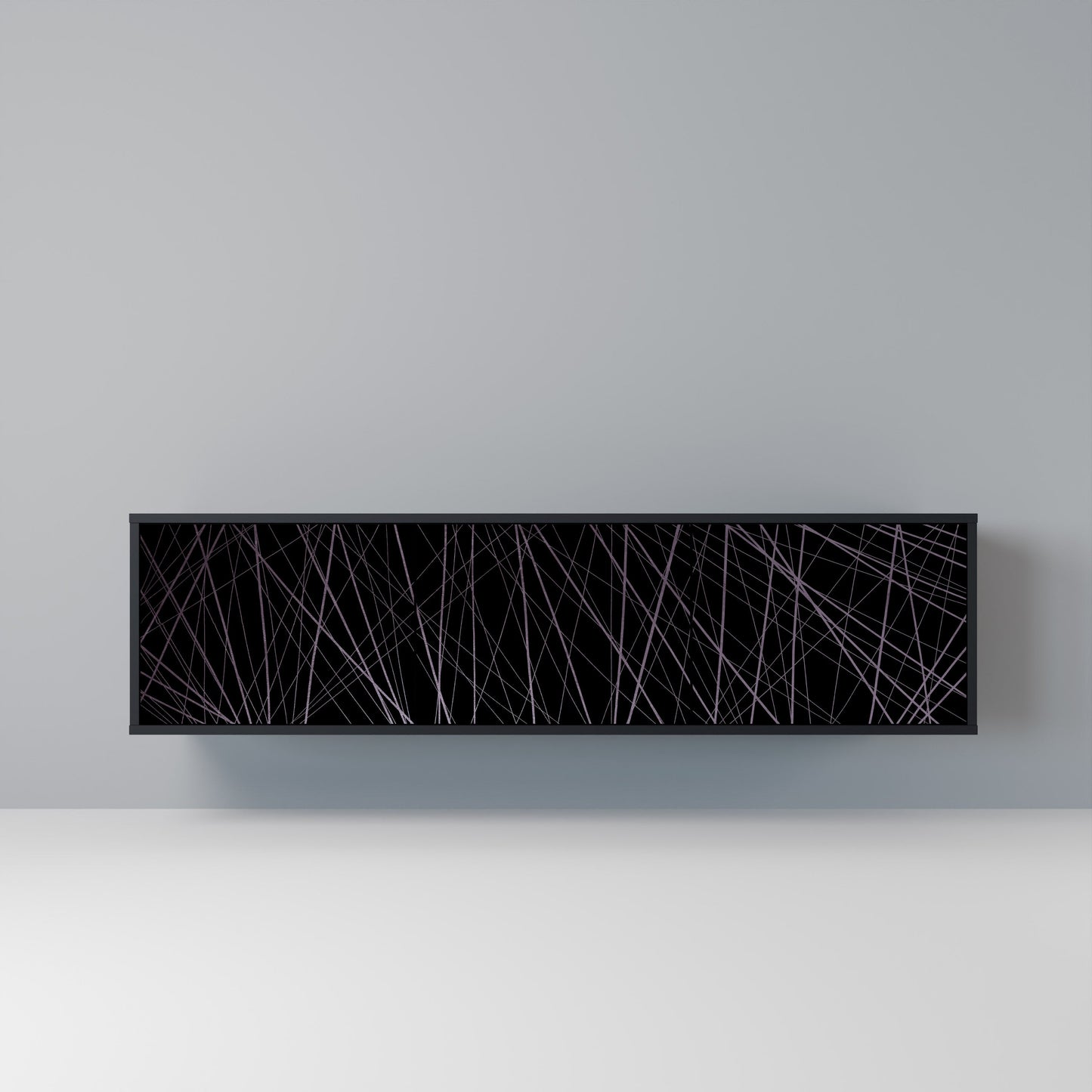 Mobile TV SHIMMER SPIDERGRAM a 3 ante con finitura nera
