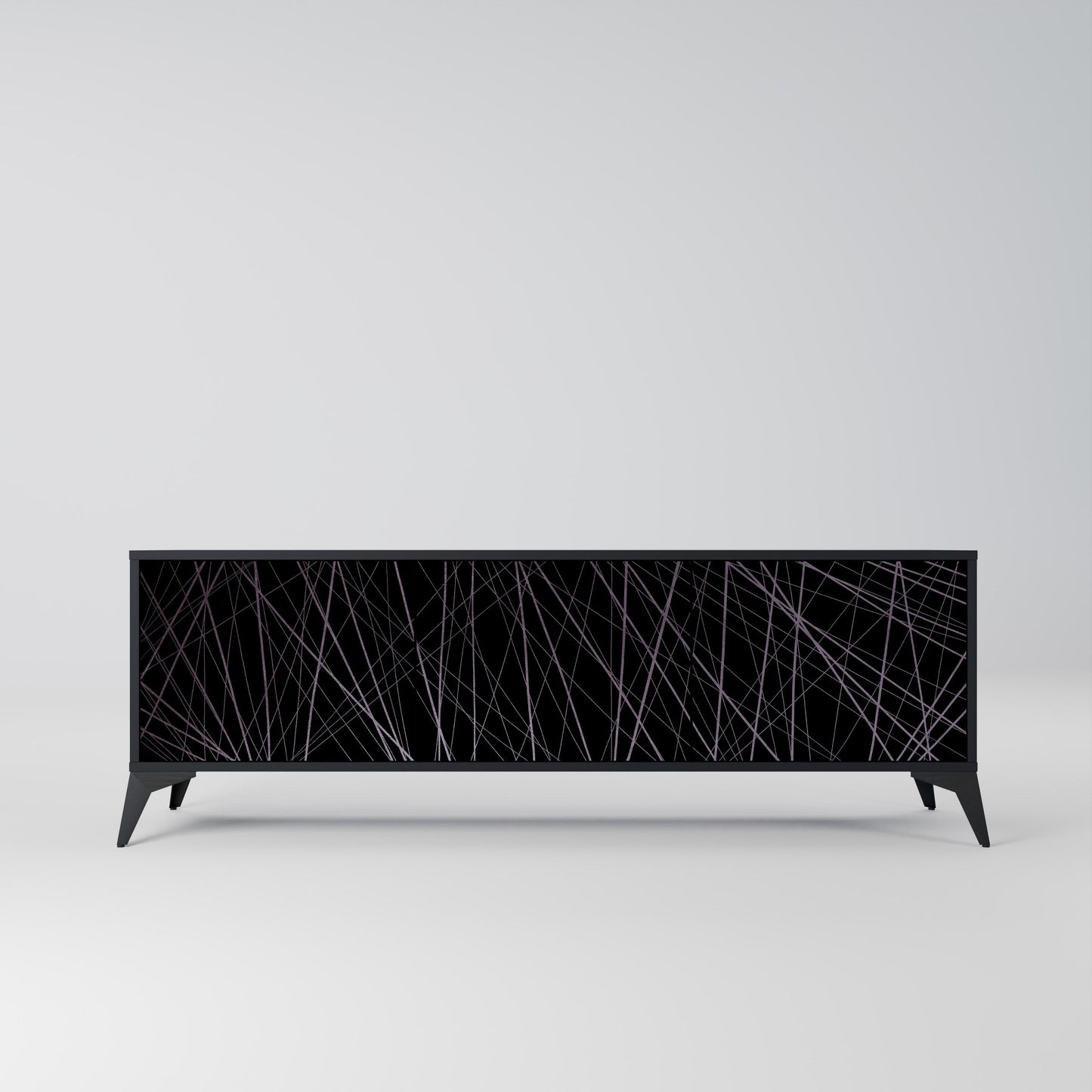 Mobile TV SHIMMER SPIDERGRAM a 3 ante con finitura nera