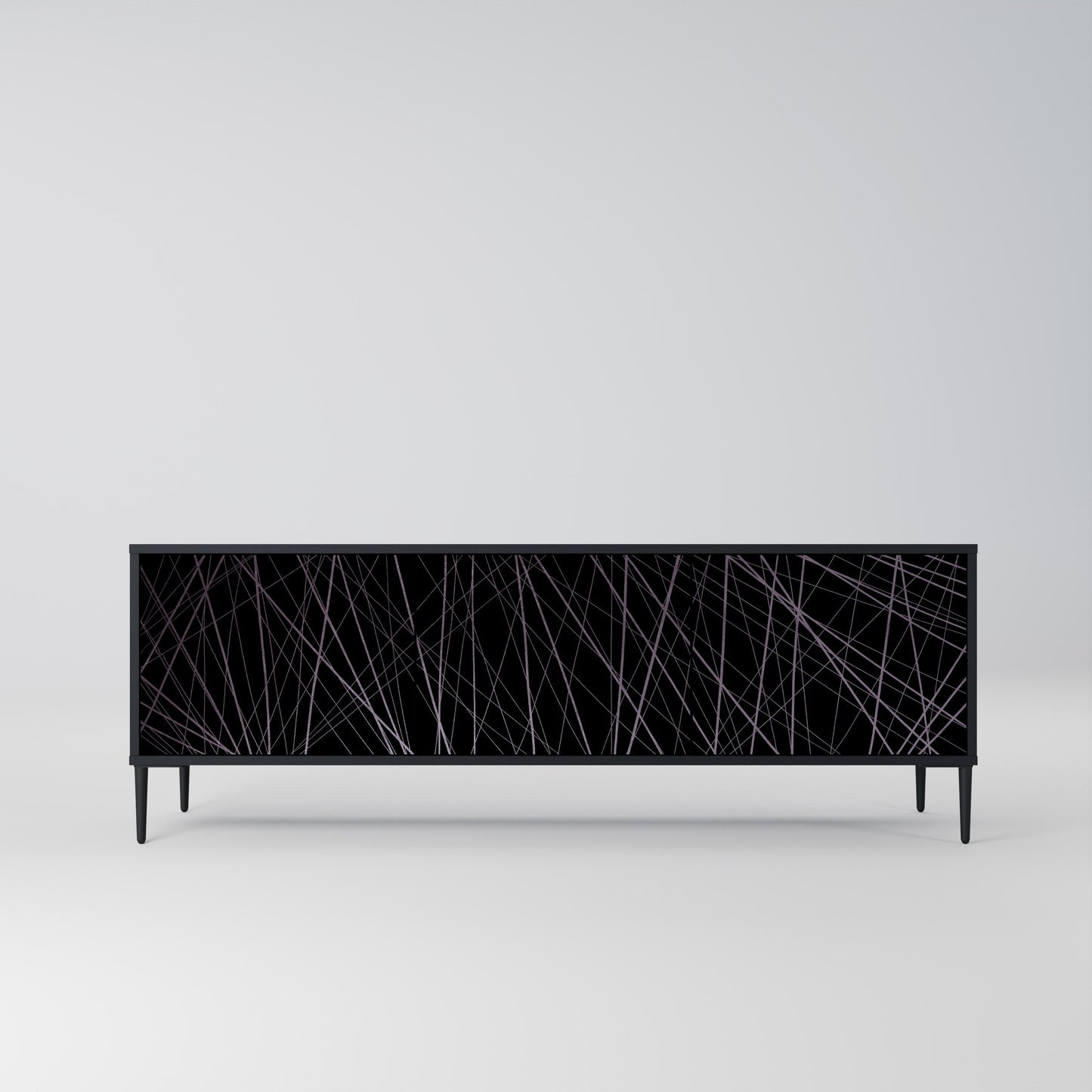 Mobile TV SHIMMER SPIDERGRAM a 3 ante con finitura nera