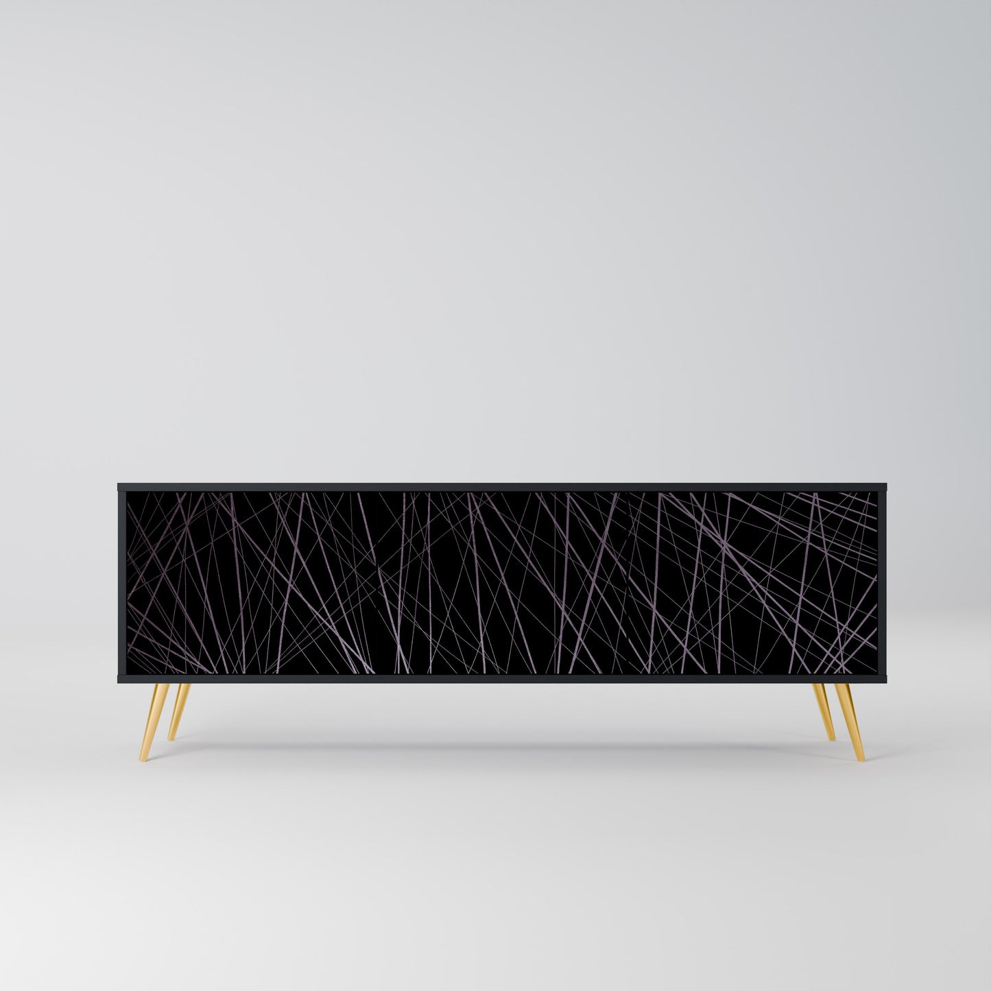 Mobile TV SHIMMER SPIDERGRAM a 3 ante con finitura nera