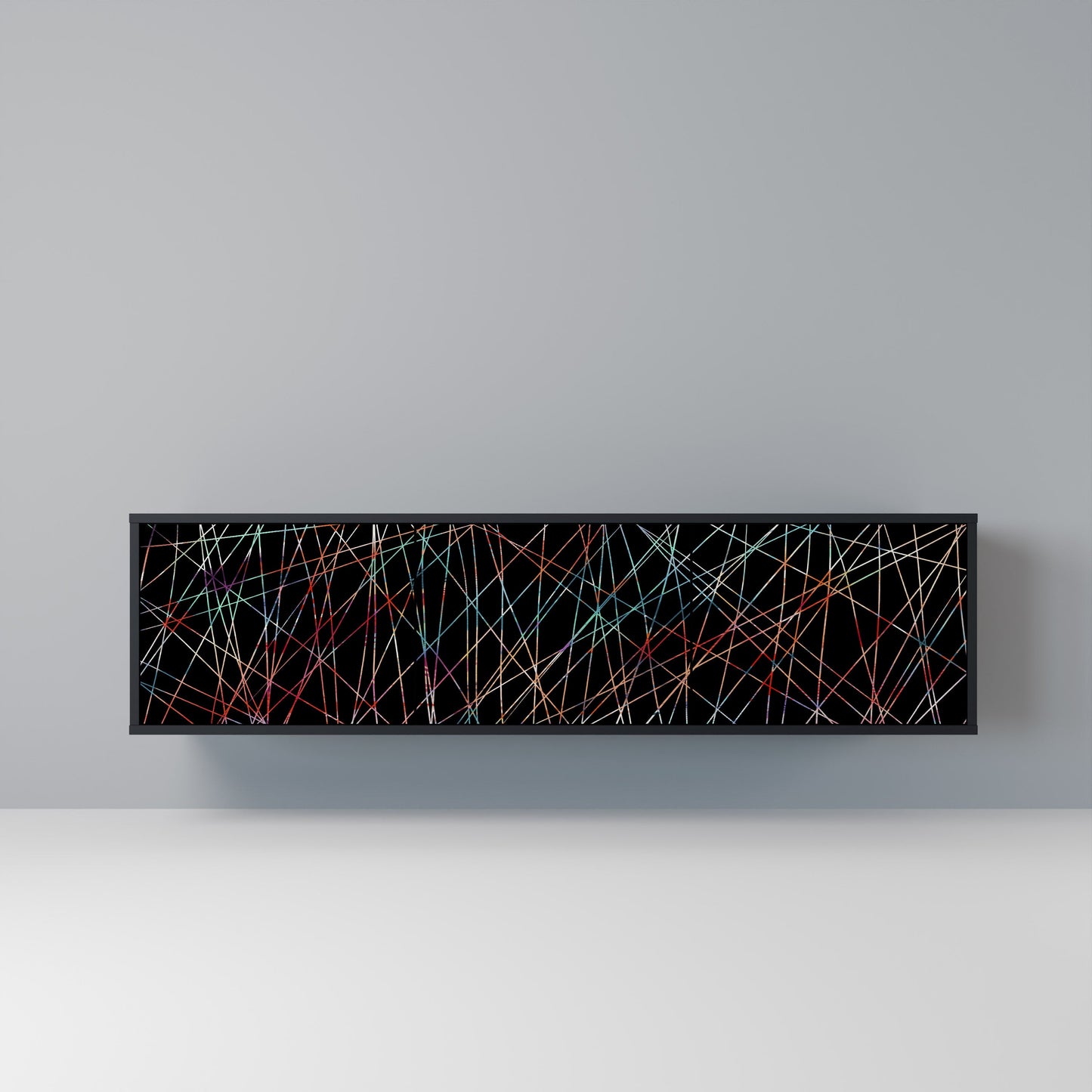 Mobile TV LUMINOUS SNARE a 3 ante con finitura nera