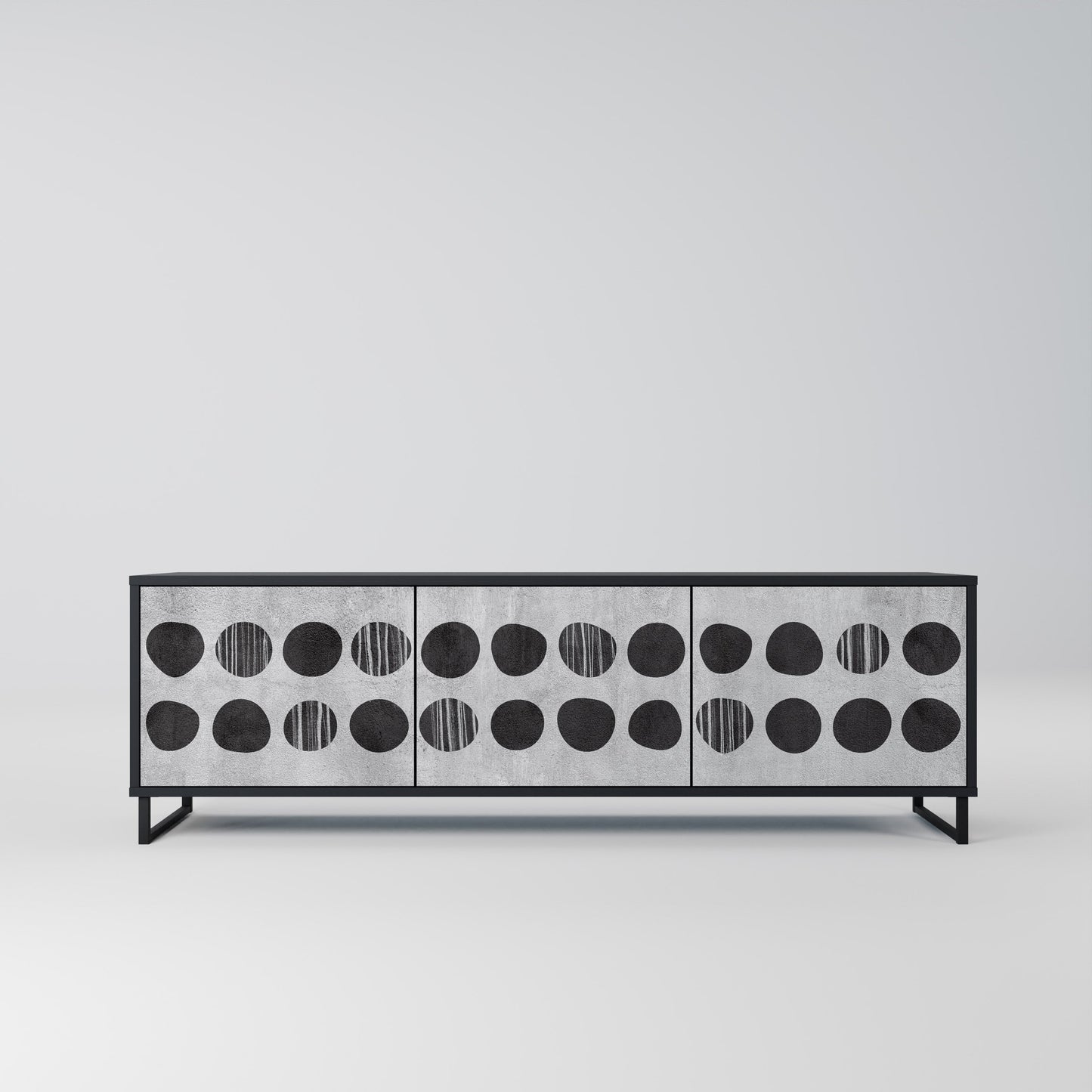 Mobile TV GHOSTLY GRADIENTS a 3 ante con finitura nera