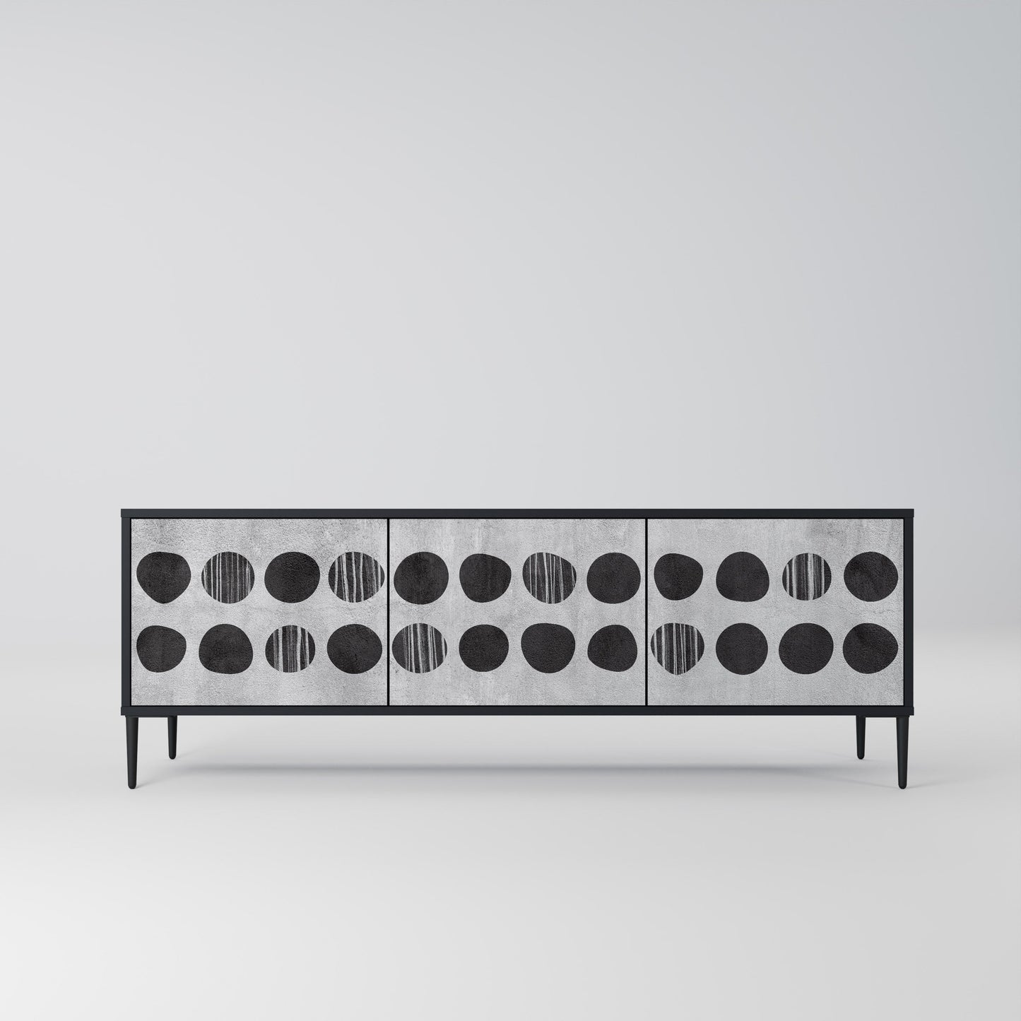 Mobile TV GHOSTLY GRADIENTS a 3 ante con finitura nera