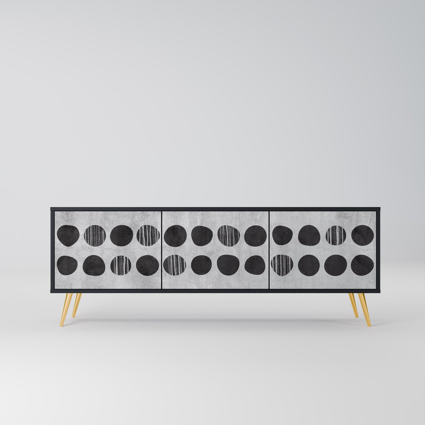 Mobile TV GHOSTLY GRADIENTS a 3 ante con finitura nera