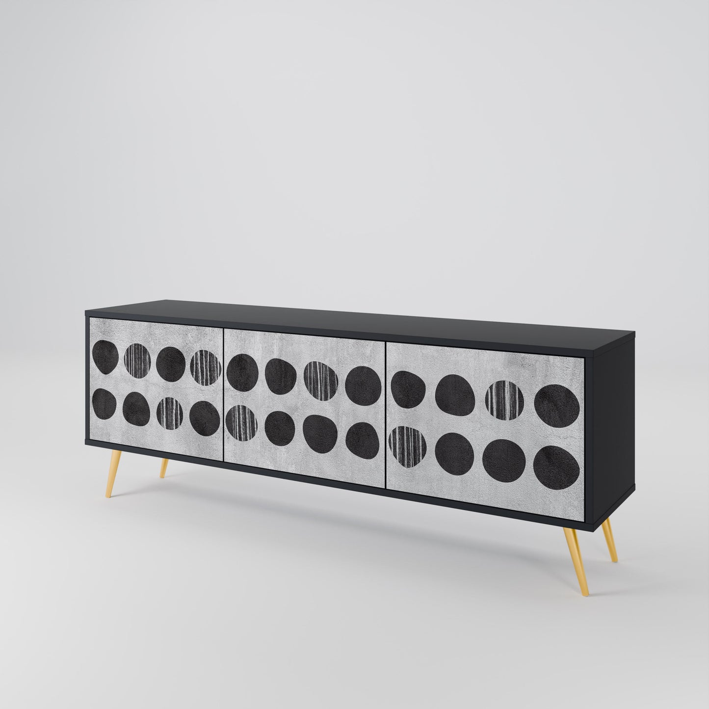 Mobile TV GHOSTLY GRADIENTS a 3 ante con finitura nera