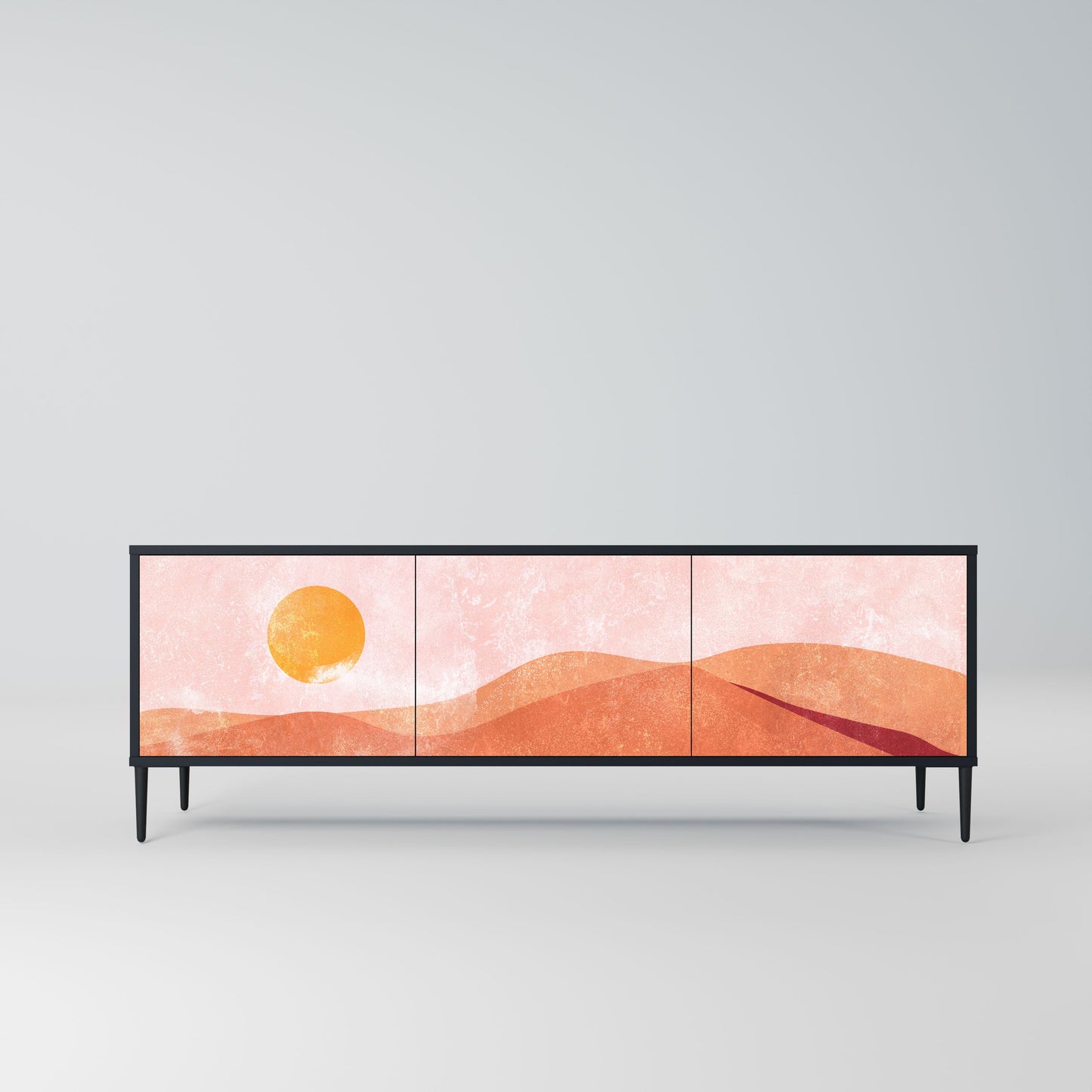 Mobile TV LUMINOUS SUNLIGHT a 3 ante con finitura nera
