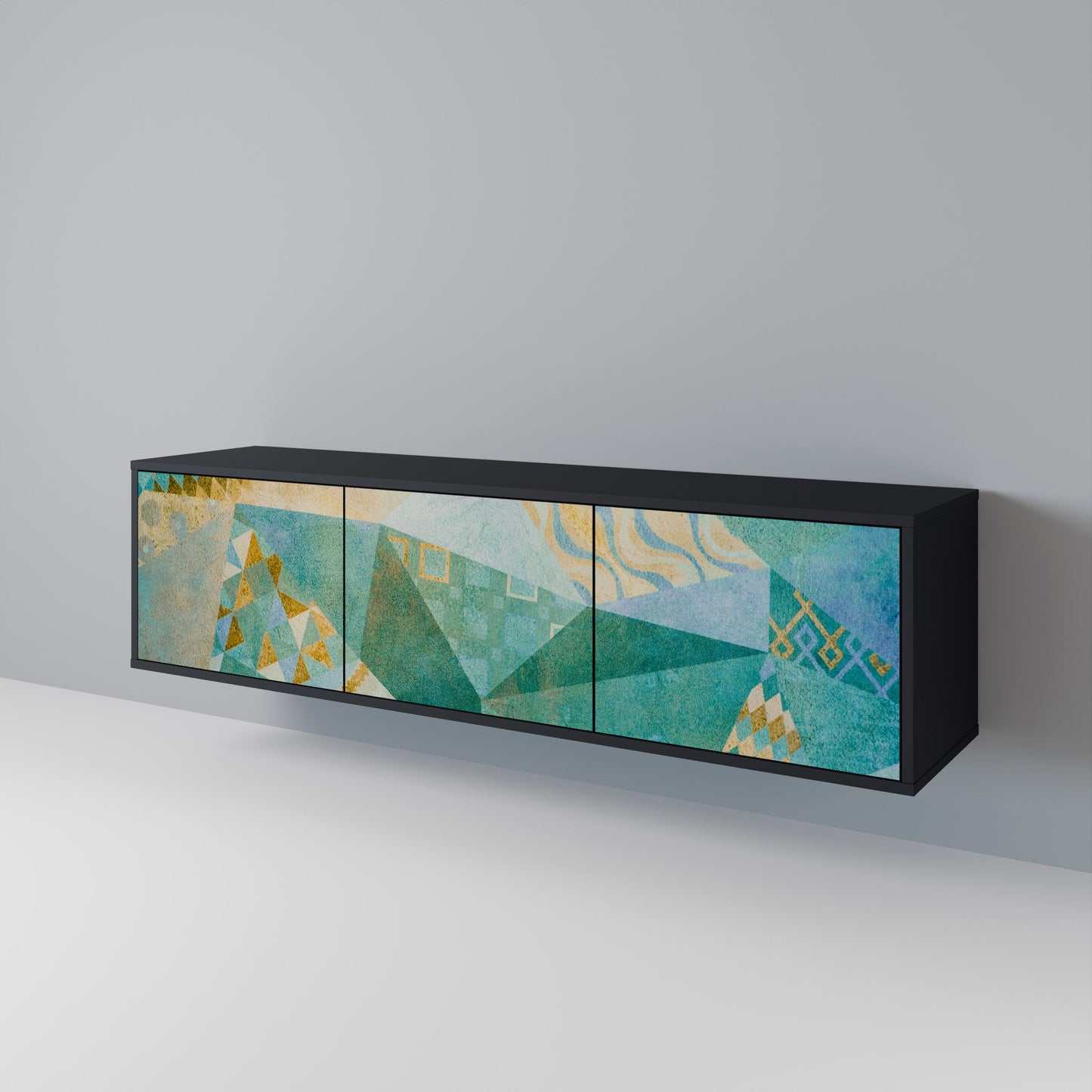 Mobile TV SPECTRUM SPLENDOR a 3 ante con finitura nera