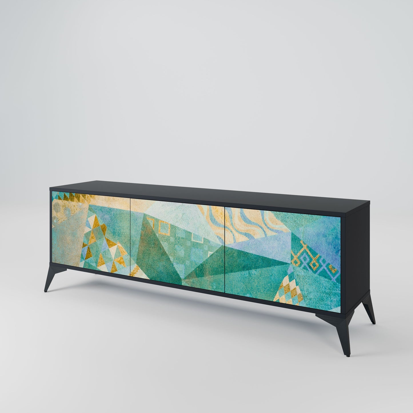 Mobile TV SPECTRUM SPLENDOR a 3 ante con finitura nera