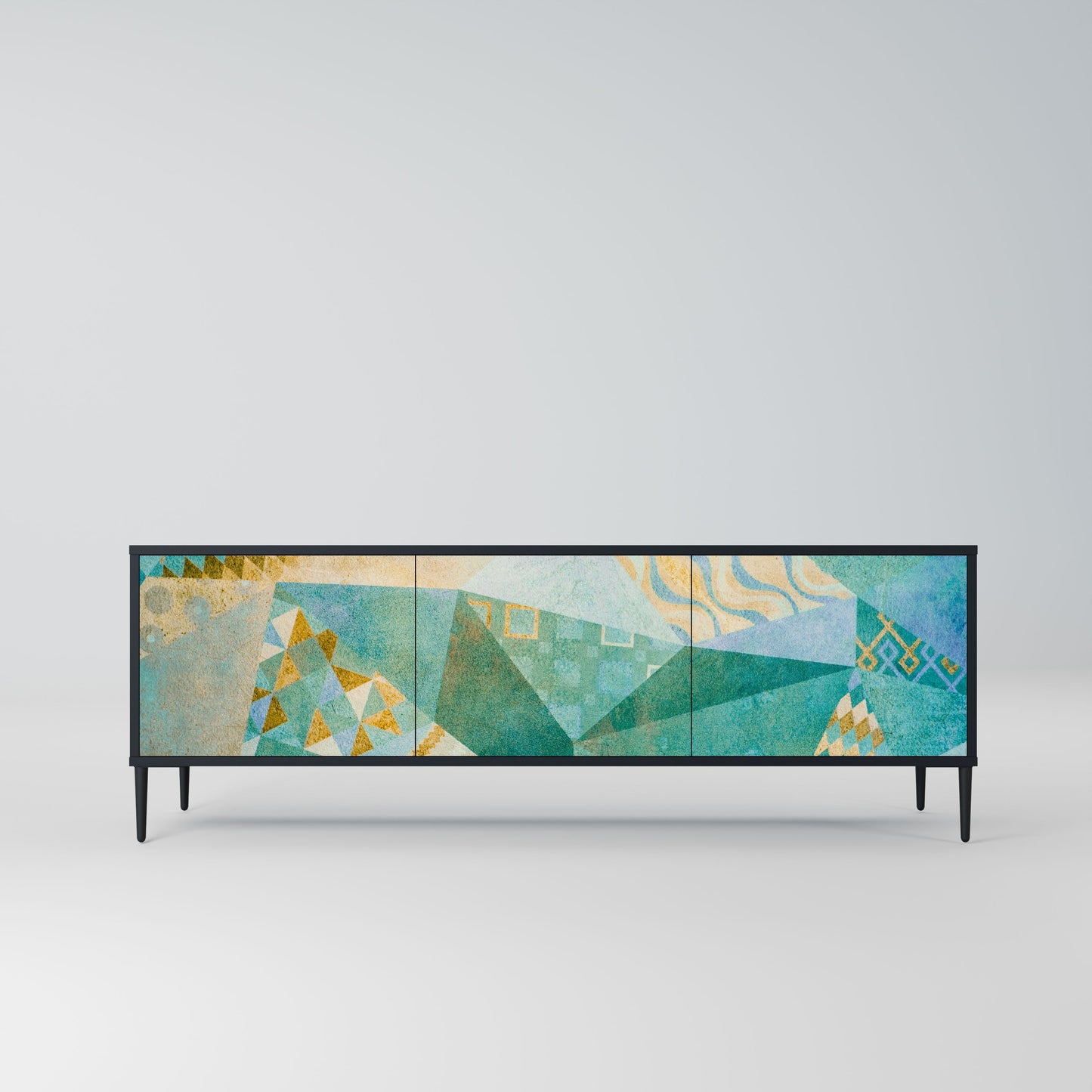 Mobile TV SPECTRUM SPLENDOR a 3 ante con finitura nera