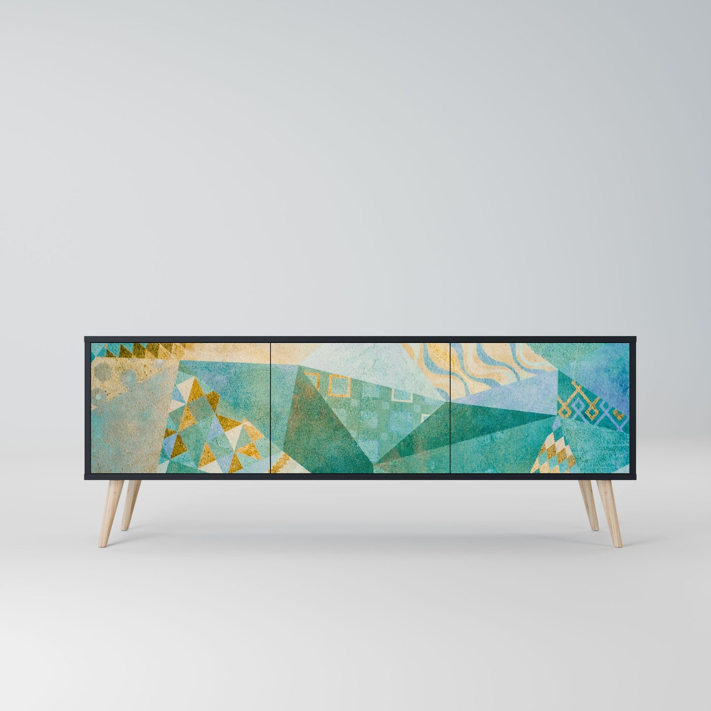 Mobile TV SPECTRUM SPLENDOR a 3 ante con finitura nera