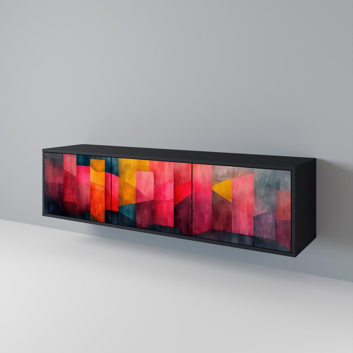 Mobile TV a 3 ante COLORFUL SOUNDS in finitura nera