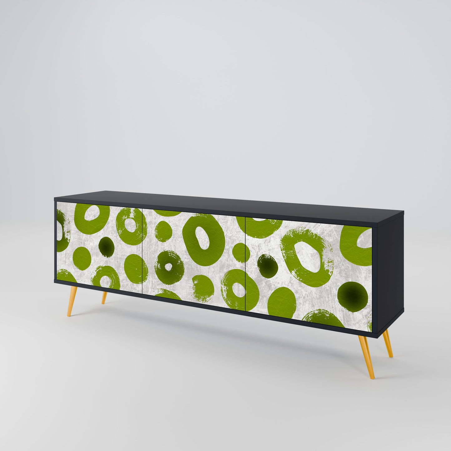 GREEN RHAPSODY Mobile TV a 3 ante con finitura nera