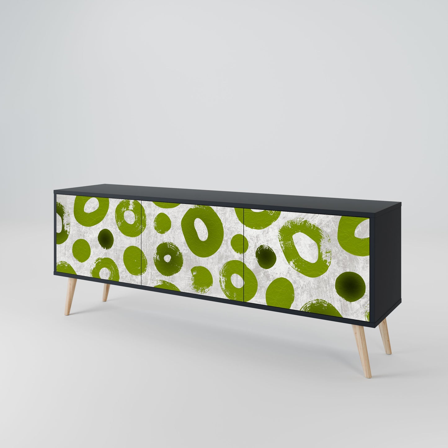 GREEN RHAPSODY Mobile TV a 3 ante con finitura nera