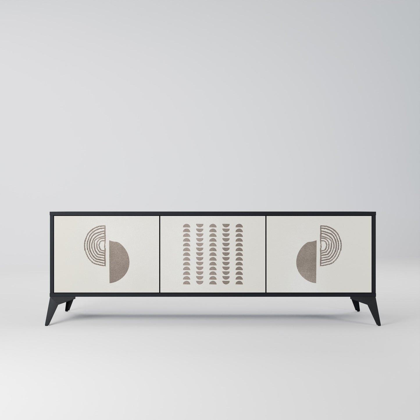 Mobile TV HARMONY ESSENCE a 3 ante in finitura nera