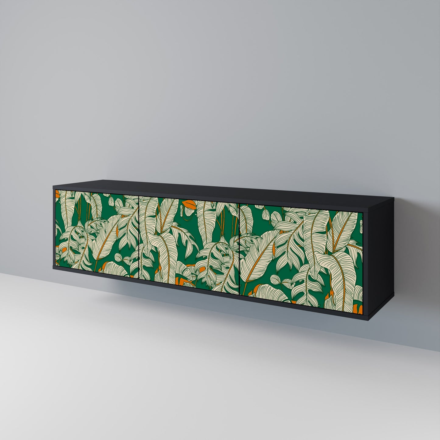 VERDANT PLEASURES Mobile TV a 3 ante con finitura nera