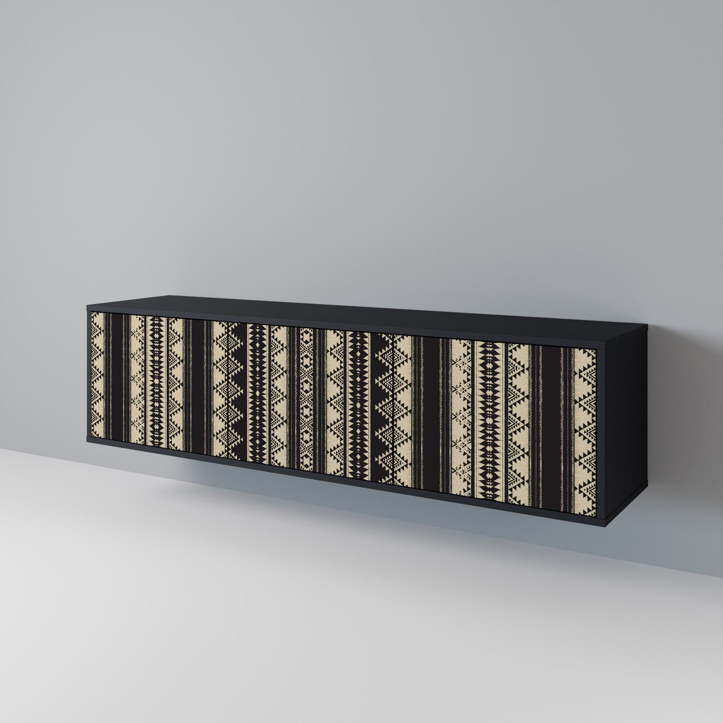 Mobile TV AZTEC a 3 ante in finitura nera