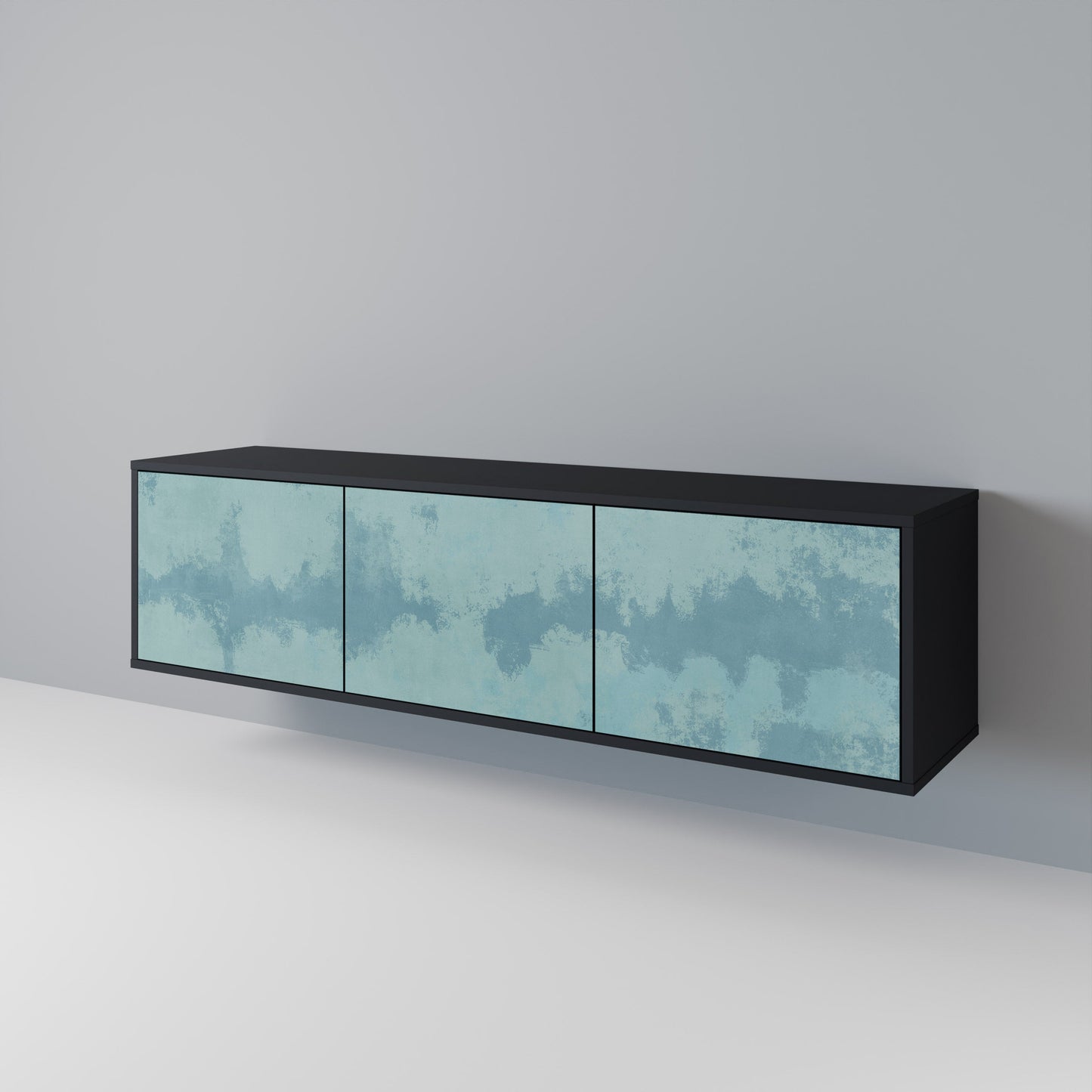 Mobile TV SKY WASH a 3 ante con finitura nera
