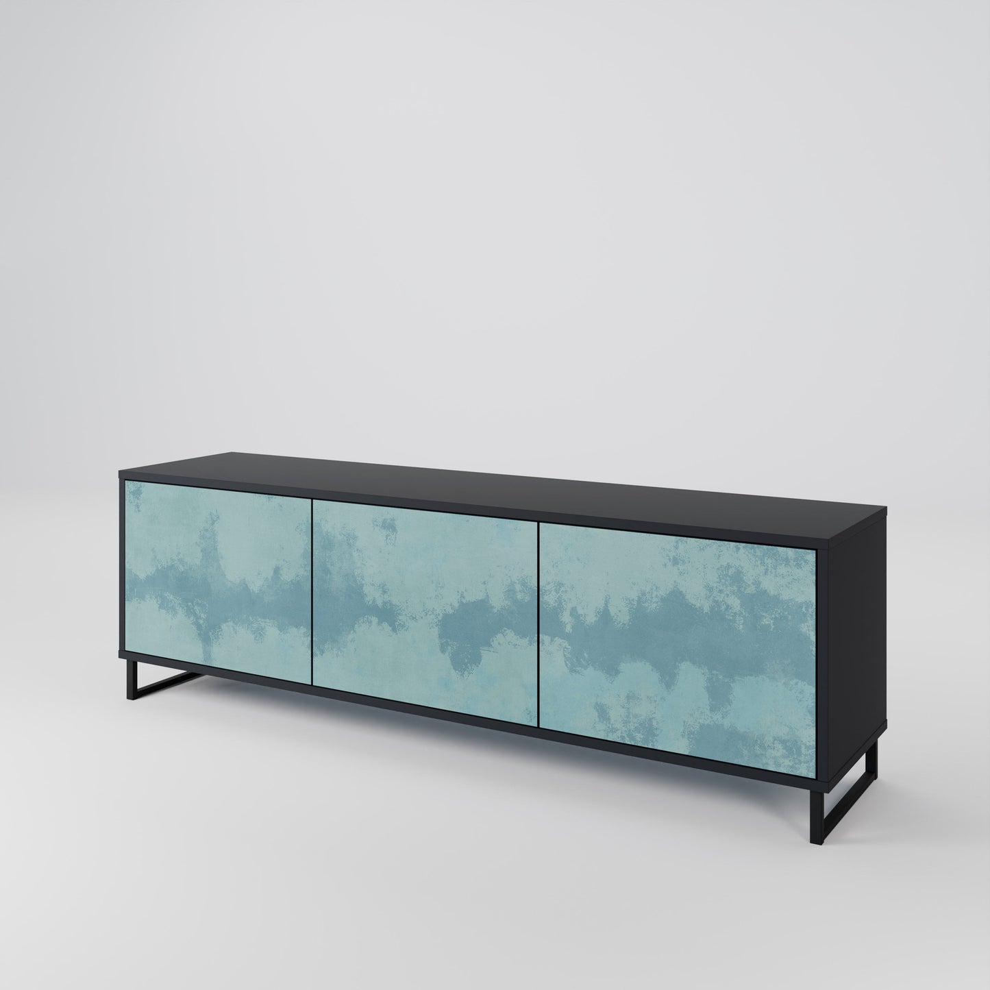 Mobile TV SKY WASH a 3 ante con finitura nera